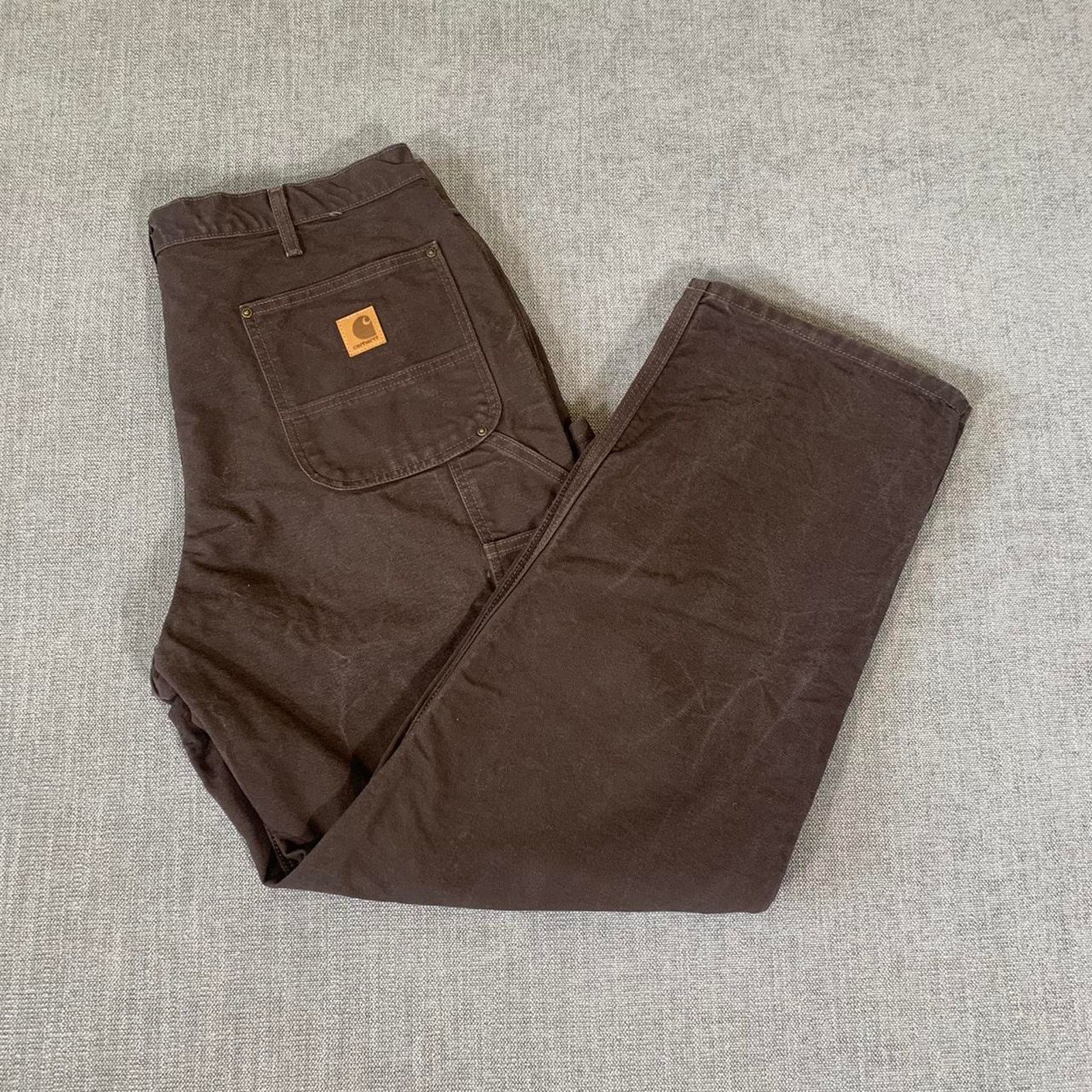 Carhartt Vintage Carhartt Brown Double Knee Carpenter Pants Size US 37 - 7 Thumbnail