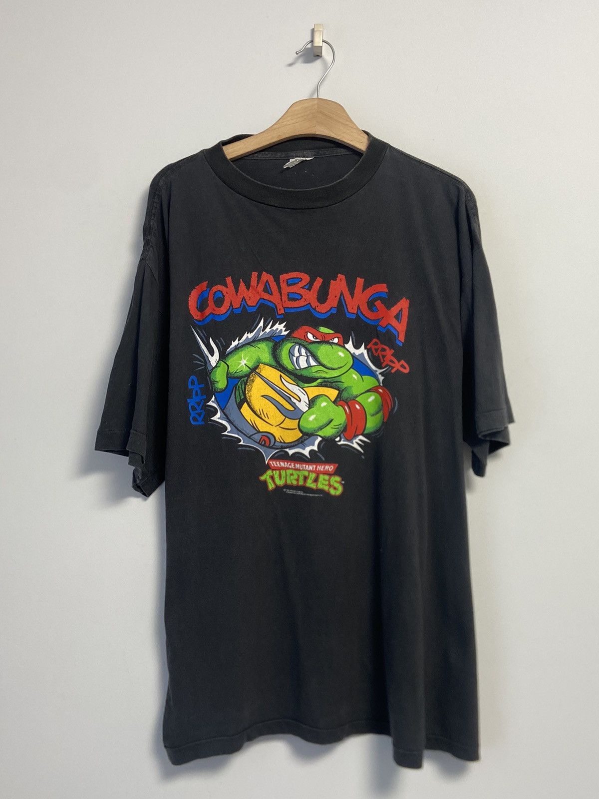 Band Tees × Japanese Brand × Vintage Cowabunga Vintage T-Shirt 1990 Turtles Size US XXL / EU 58 / 5 - 1 Thumbnail