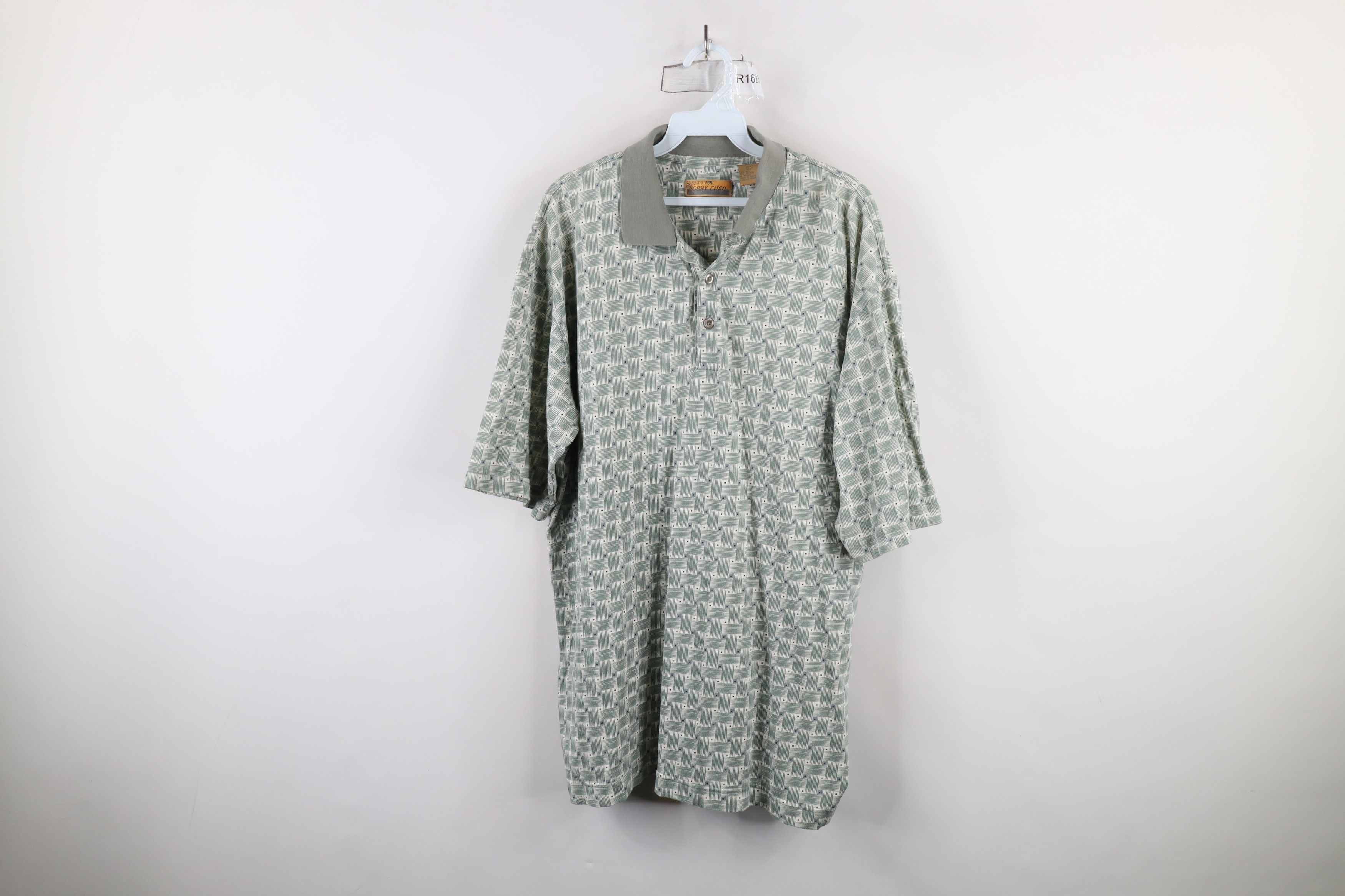 Vintage Vintage 90s Streetwear Blend Cross Weave Collared Polo Shirt Size US L / EU 52-54 / 3 - 1 Thumbnail