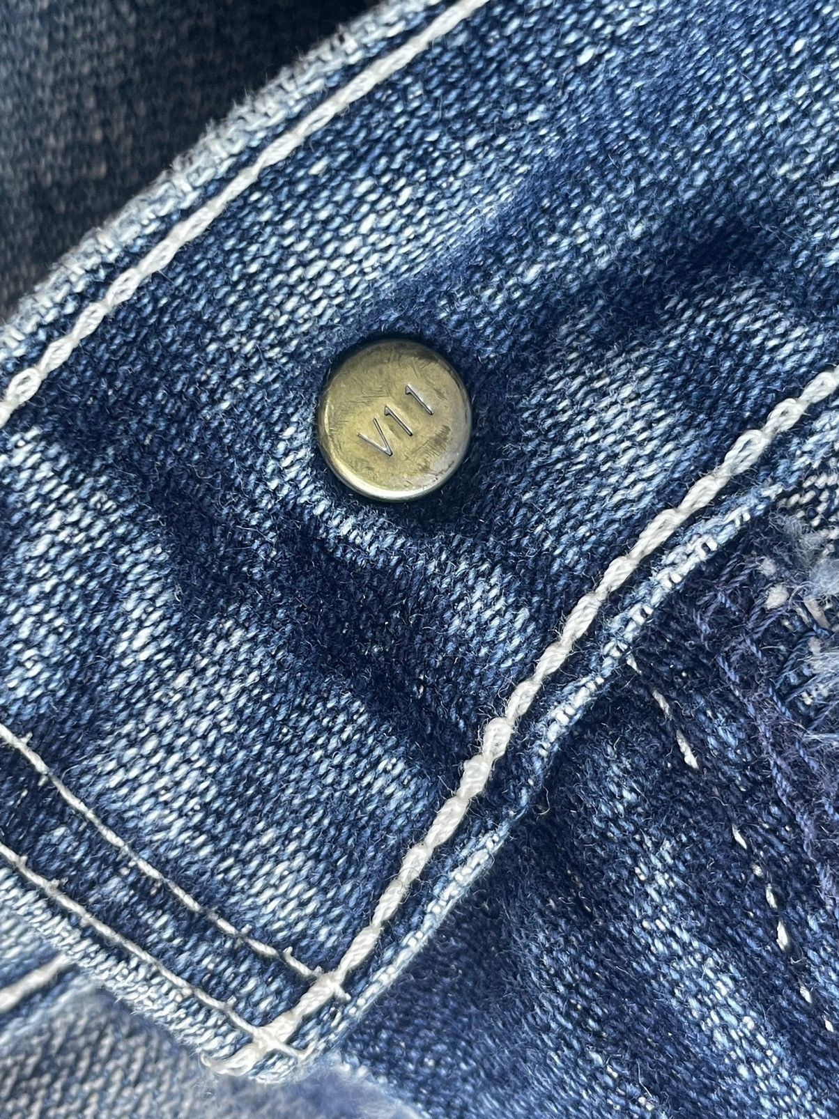 Levi's × Vintage Vintage 2003 Levis 503 e Side Pocket Distresed Denim Size US 34 / EU 50 - 20 Thumbnail