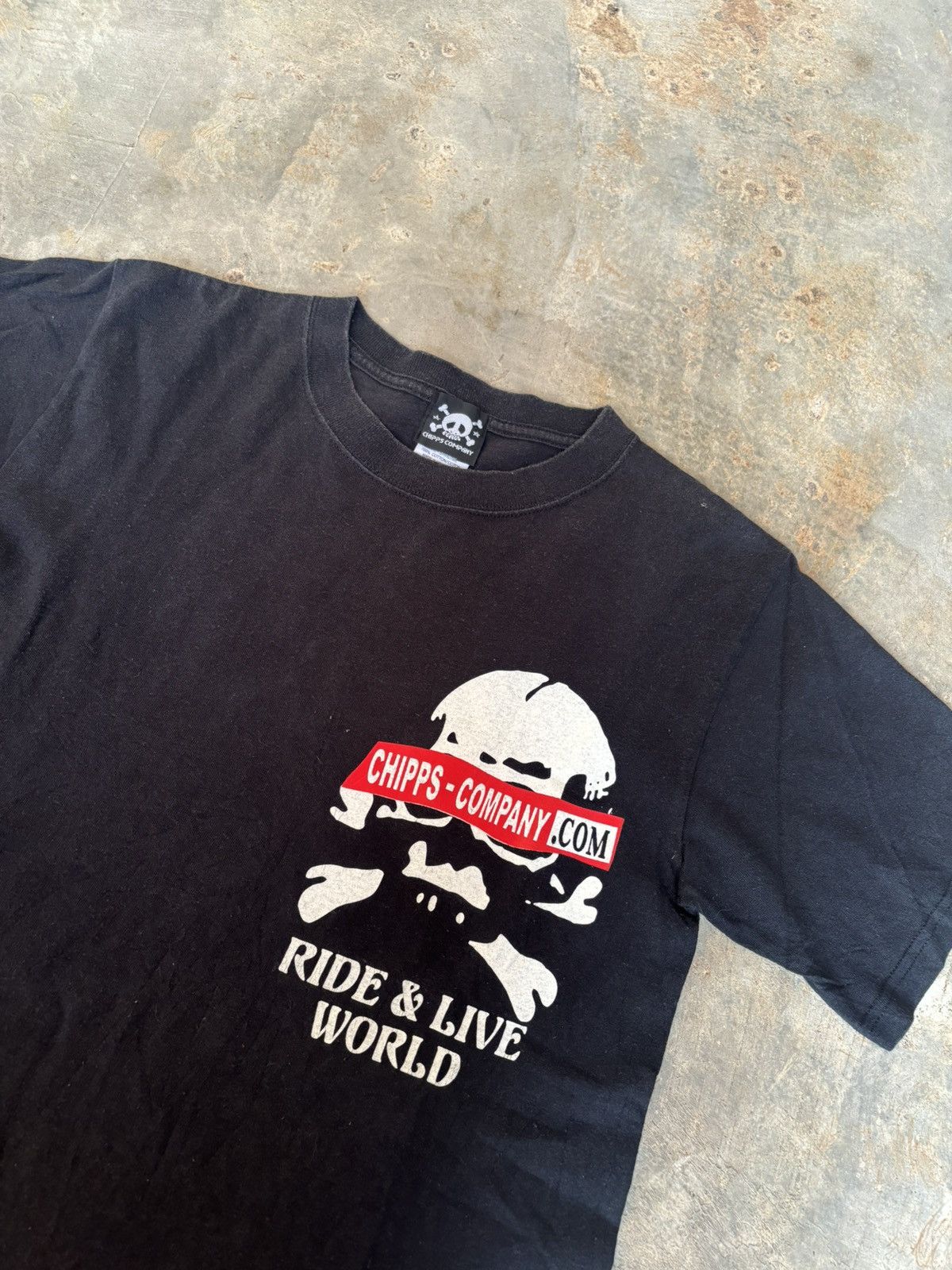 Hysteric Glamour × Japanese Brand Vintage Y2k Ride & Live Word Chips-Company Tshirt Size US S / EU 44-46 / 1 - 4 Thumbnail