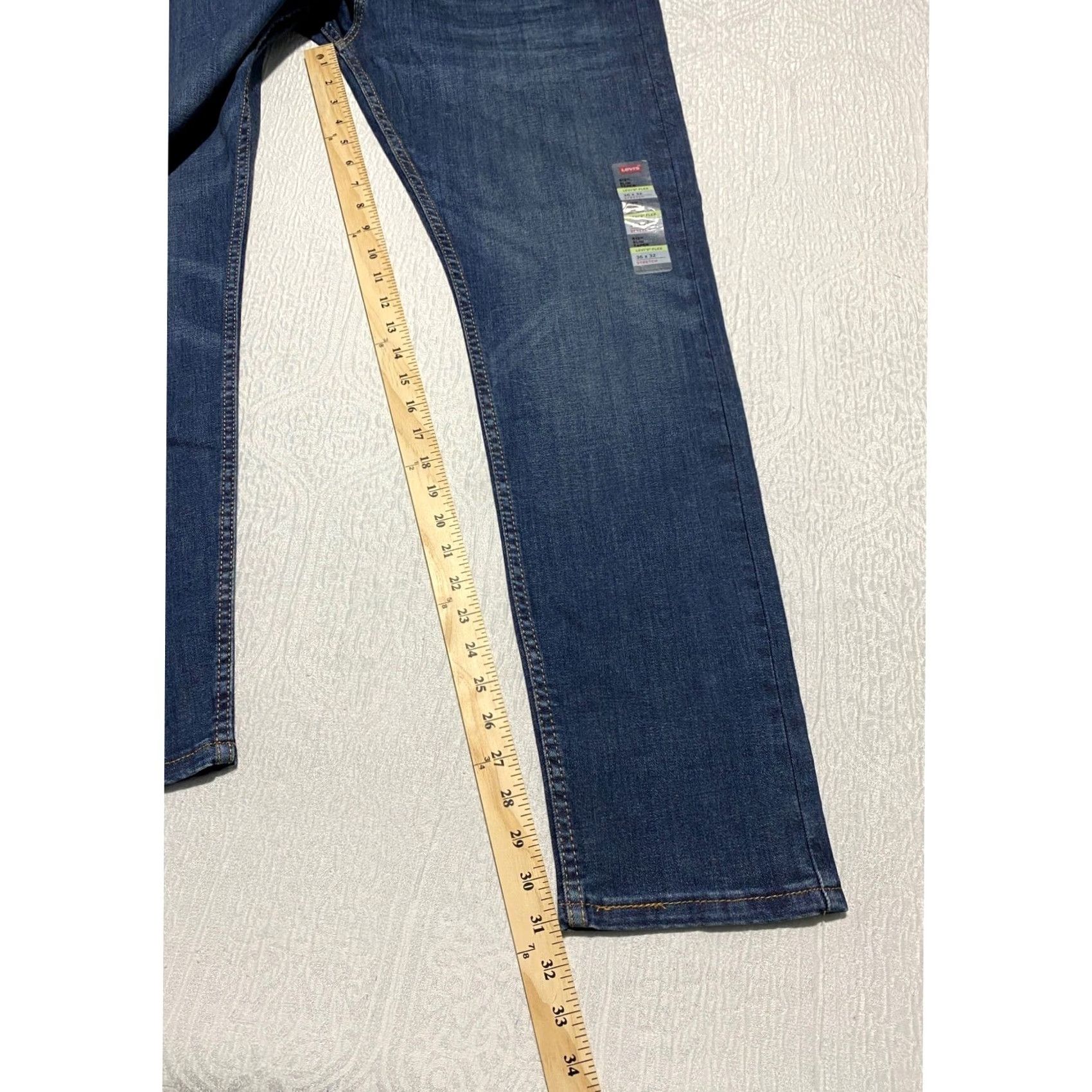 Levi's Levi's Jeans 512 Slim Taper 36x32 Dark Wash Blue Flex Stretch Denim 5-Pocket Mens Size US 36 / EU 52 - 5 Thumbnail
