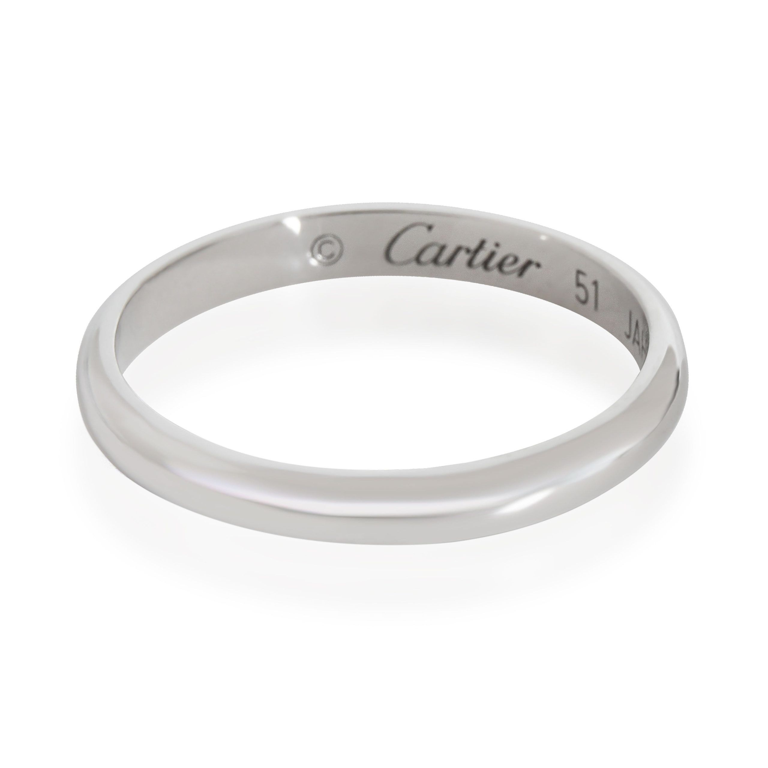 Cartier 1895 Plain Wedding Band in Platinum