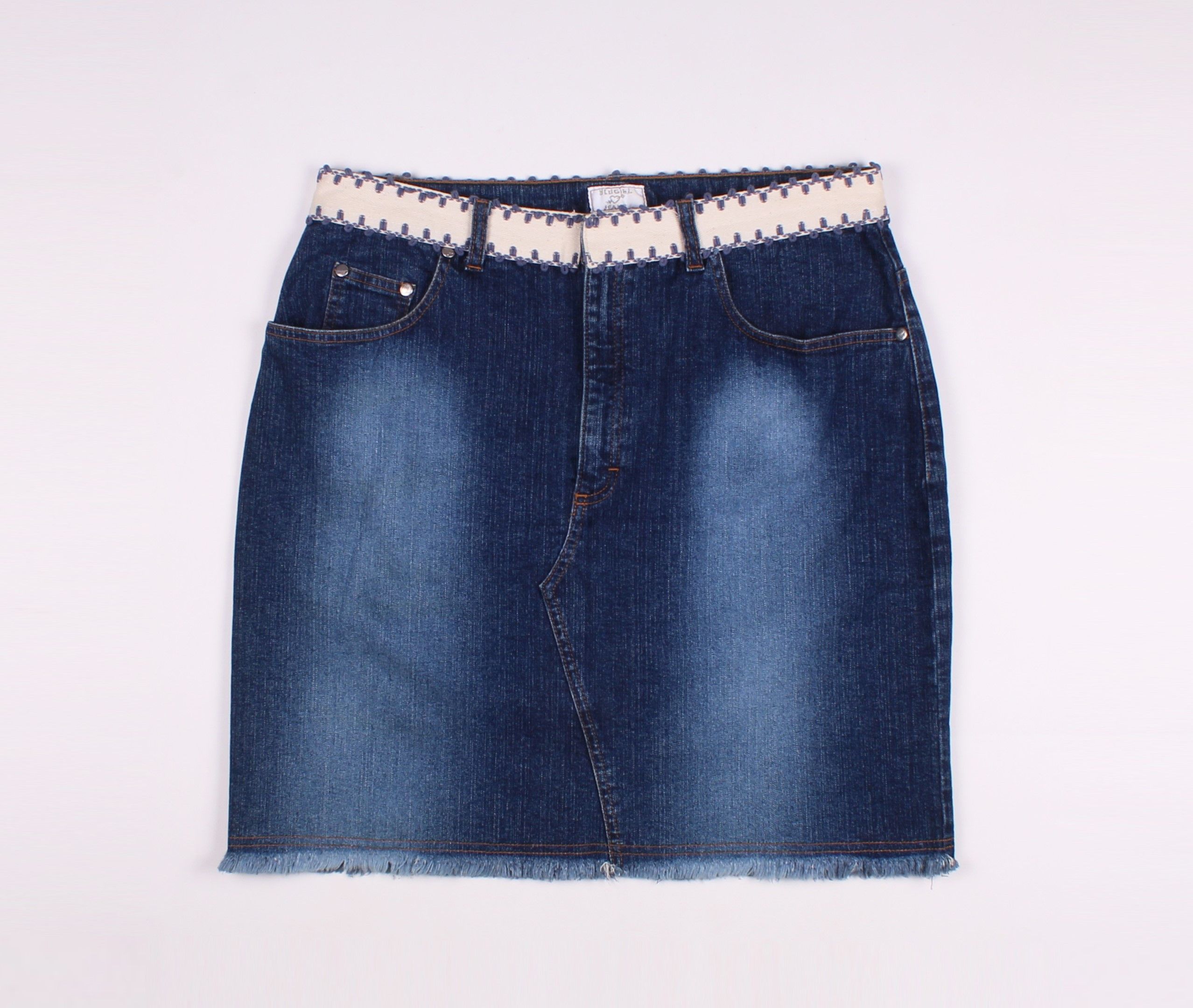 Blumarine Vintage Blugirl Blumarine Denim Y2K Coquette Skirt Size 31" - 1 Thumbnail