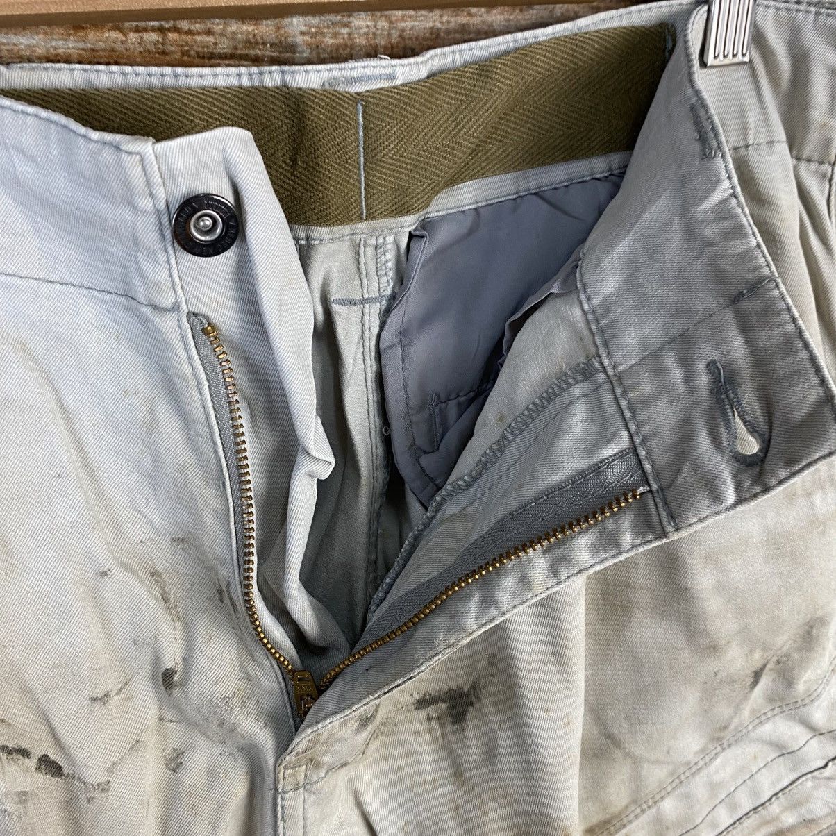 Japanese Brand DL Xebec White thrased dirty Cargo Multipocket Pants #C777 Size US 33 - 14 Thumbnail