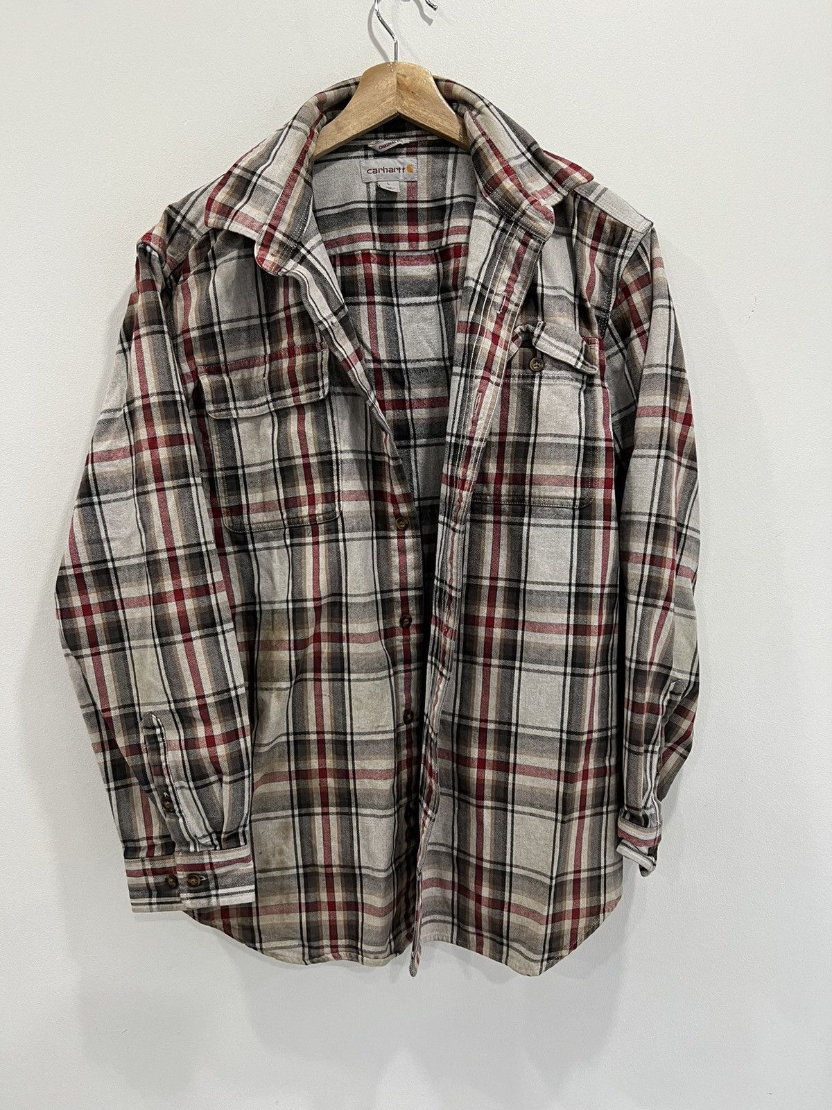 Carhartt Vintage Carhartt Button Up Shirt Plaid Size US L / EU 52-54 / 3 - 1 Thumbnail