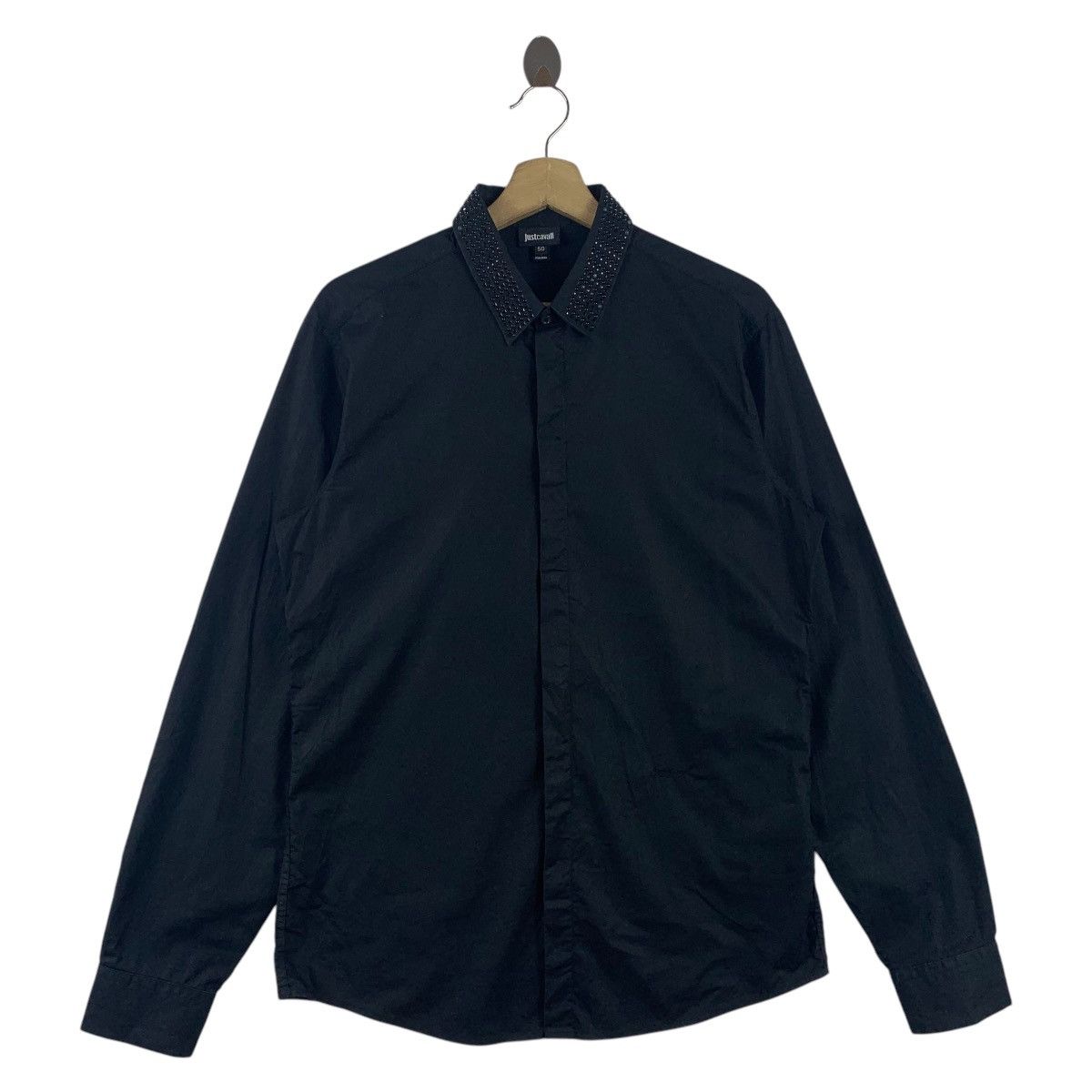 Designer × Roberto Cavalli JUST CAVALI button up black shirt Size US M / EU 48-50 / 2 - 1 Thumbnail