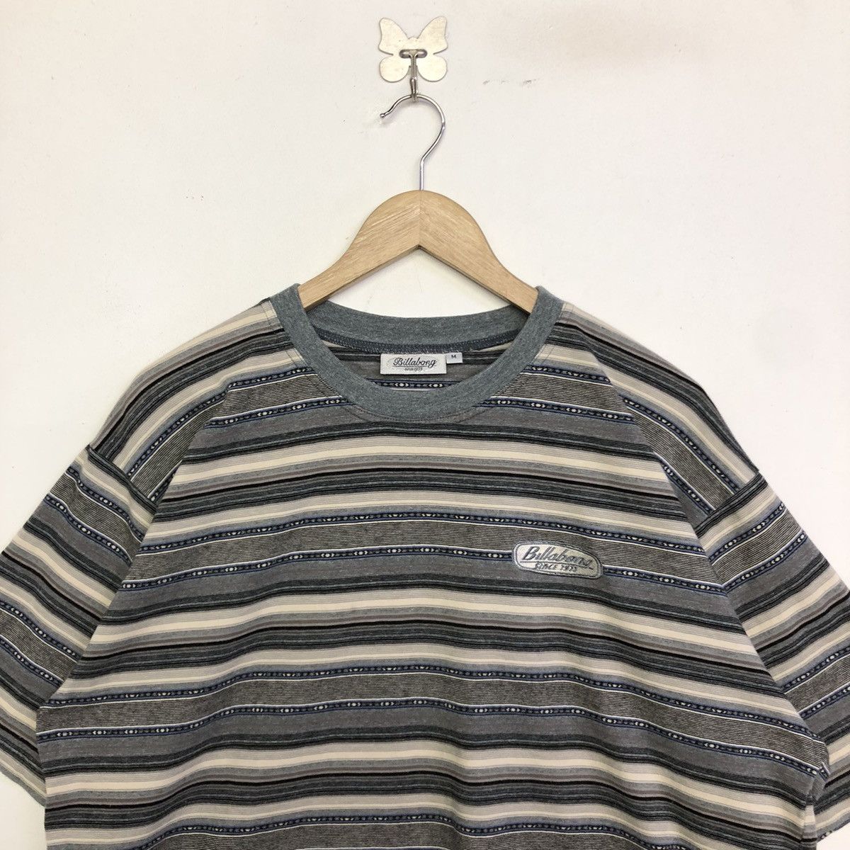 Billabong Vintage BILLABONG Surfing Motive Stripe Tshirt Size US M / EU 48-50 / 2 - 2 Thumbnail