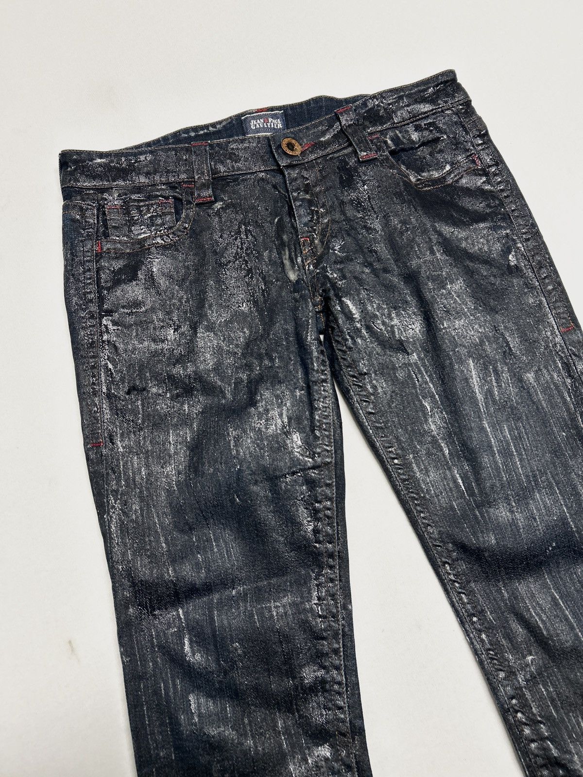 Jean Paul Gaultier 2000s Indigo Waxed Denim Jeans Size US 32 / EU 48 - 3 Thumbnail