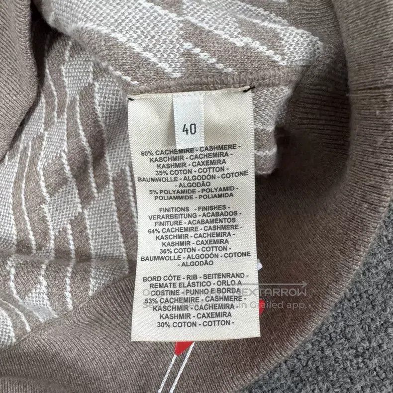 Hermes Hermes Camel Short Geometric Jacquard Cashmere Knit Top Size S / US 4 / IT 40 - 7 Thumbnail