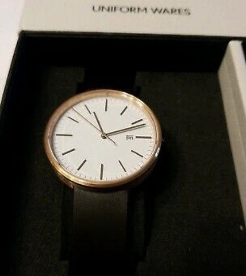 Uniform Wares Uniform Wares M40 date watch in PVD rose gold brown Nappa Size ONE SIZE - 1 Thumbnail