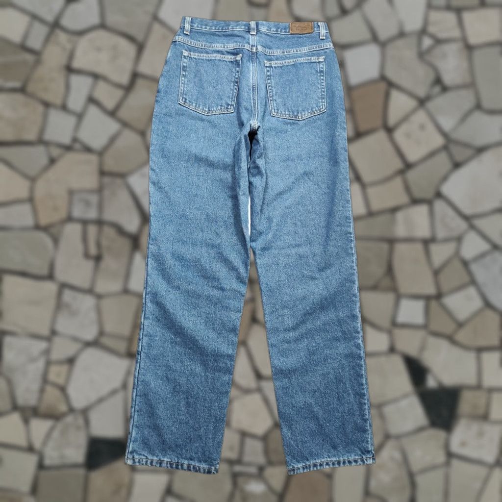 Vintage VINTAGE L.L.Bean Jeans Women 30x31 Blue Floral Flannel Lined Denim Jeans 90s Womens Beige? Size 34" / US 12 / IT 48 - 1 Thumbnail