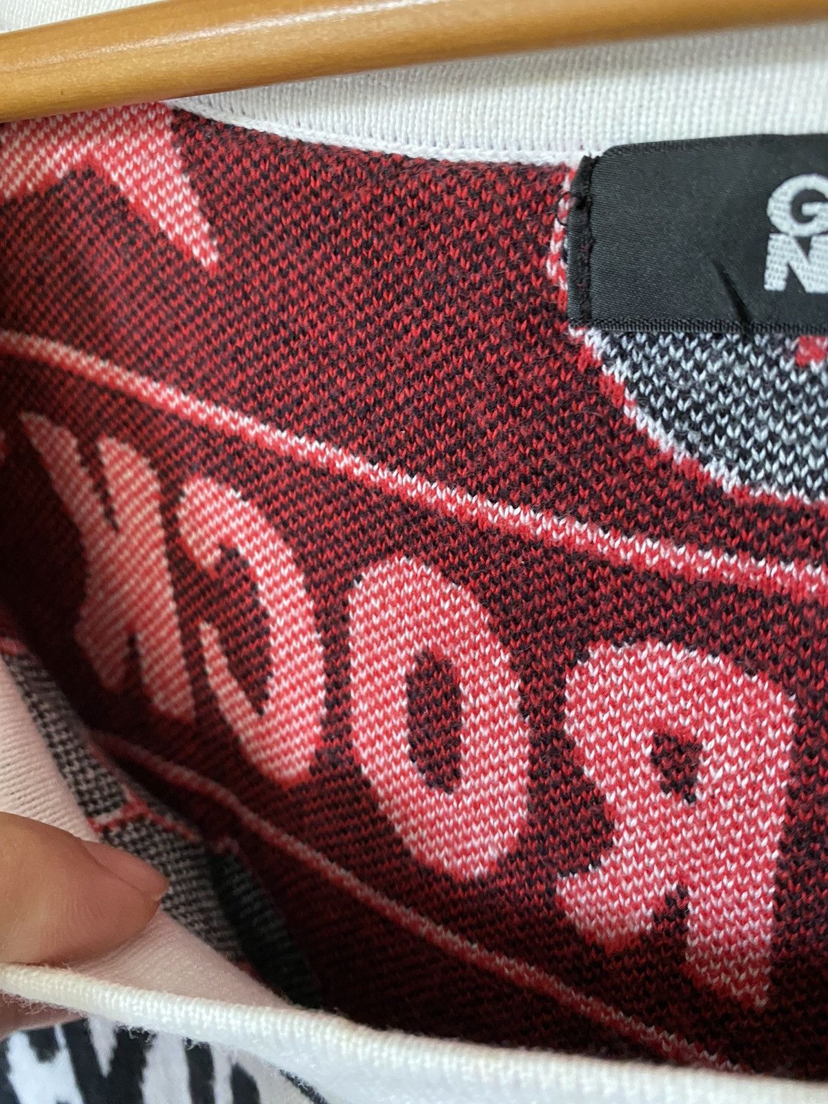 Japanese Brand Vtg Glad New Japan Intarsia Kiss, tongue ROCK!! Size M / US 6-8 / IT 42-44 - 12 Thumbnail