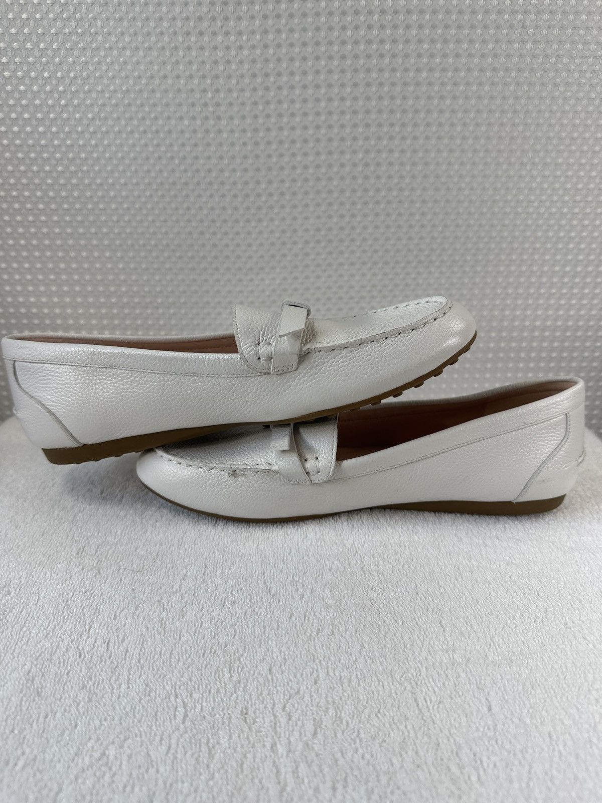 Kate Spade Kate Spade Desi White Leather Bow Loafers Size US 10 / IT 40 - 5 Thumbnail