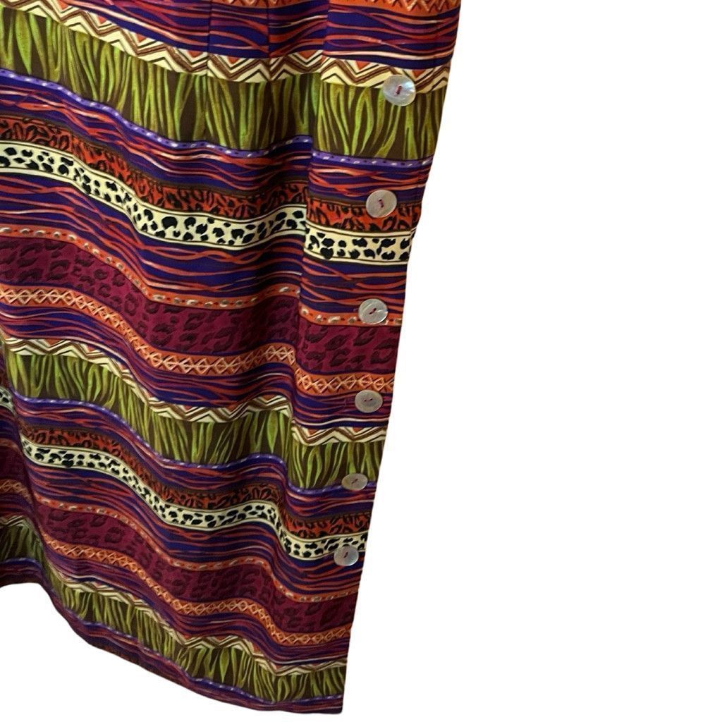 Vintage Vtg 90s Halmode Safari Leopard Cheetah Long Dress Sz XL/XXL Size XL / US 12-14 / IT 48-50 - 7 Thumbnail