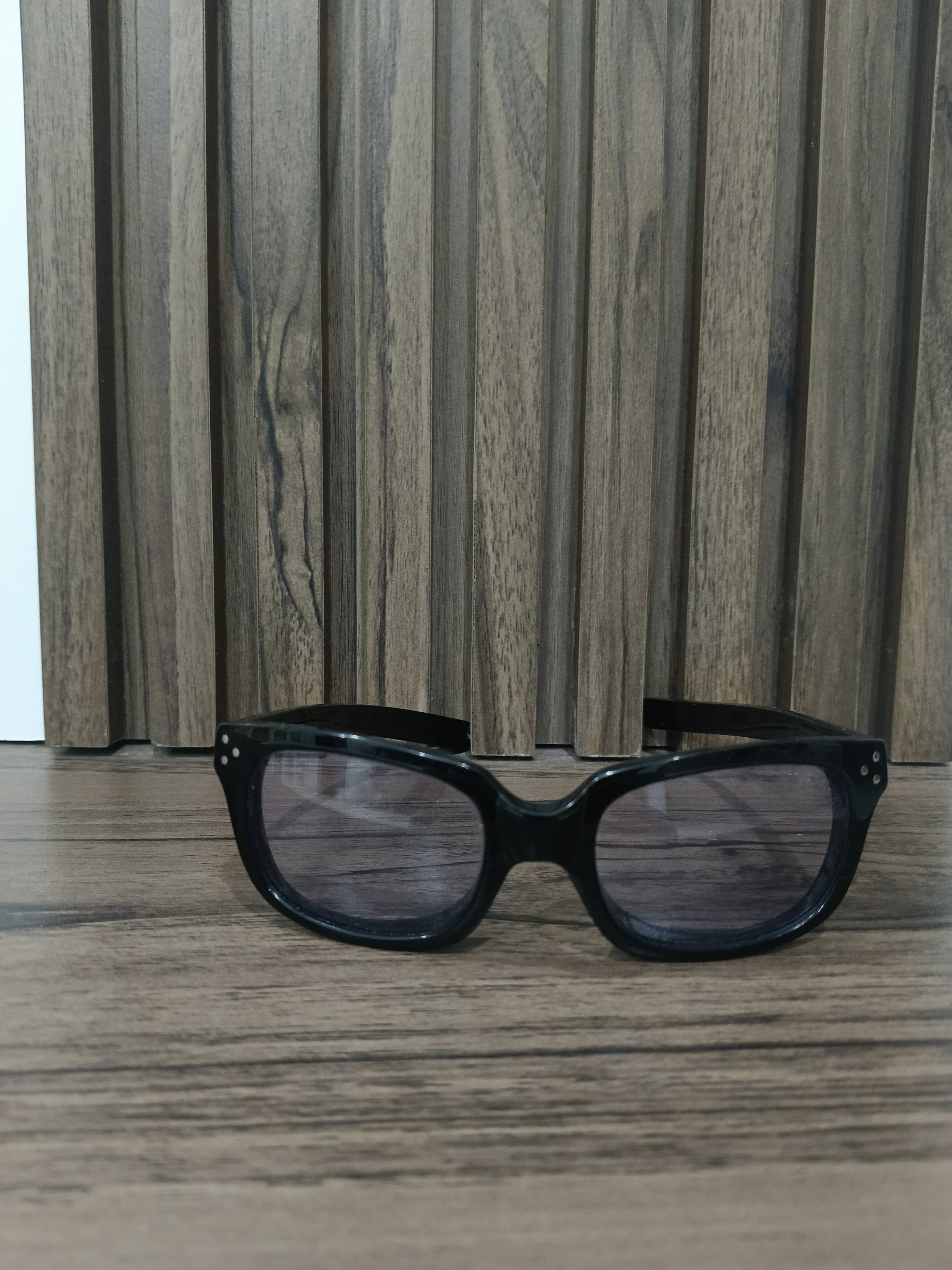 Japanese Brand UNCROWD UC-007 Bluebird Biker Shades - Black Acetate Size ONE SIZE - 6 Thumbnail