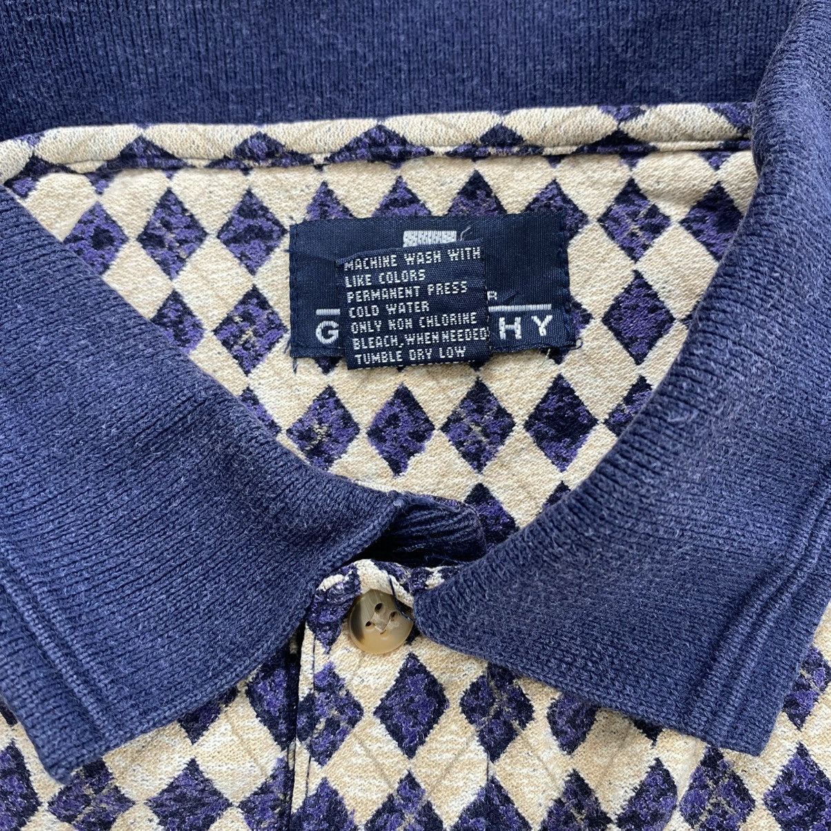 Givenchy 1990a Vintage Givenchy Activewear Diamond Pattern Polo Shirt Size US M / EU 48-50 / 2 - 6 Thumbnail