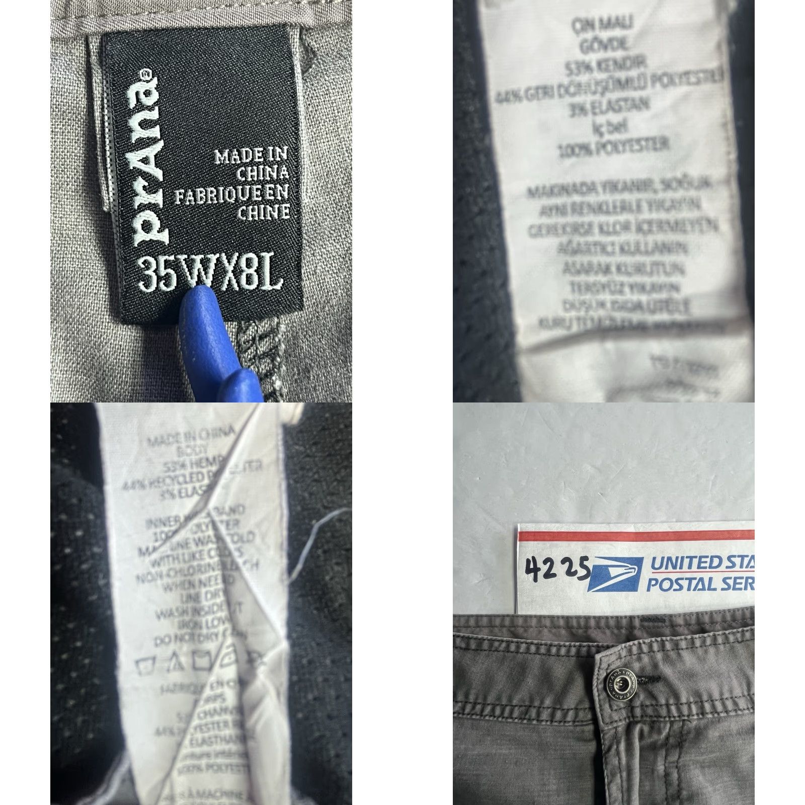 Prana Prana Men Shorts 35x8 Gray Lightweight Chino Breathable Pockets Logo Preppy Flexible Regular Cotton Blend Microfiber Casual Outdoor Hiking Size US 35 - 8 Thumbnail