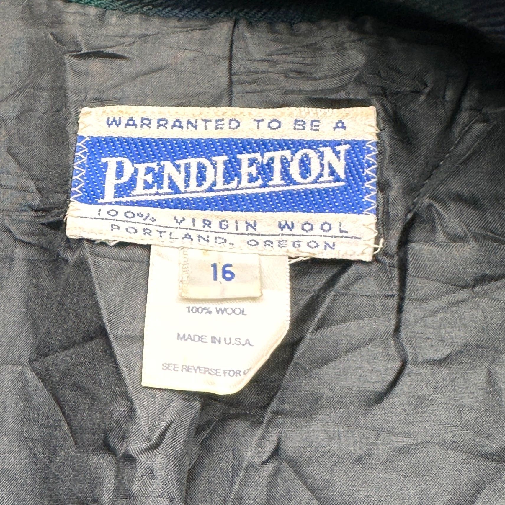 Pendleton VINTAGE Pendleton Plaid Wool Double Breasted Blazer Coat Womens XL Green Size XL / US 12-14 / IT 48-50 - 3 Thumbnail