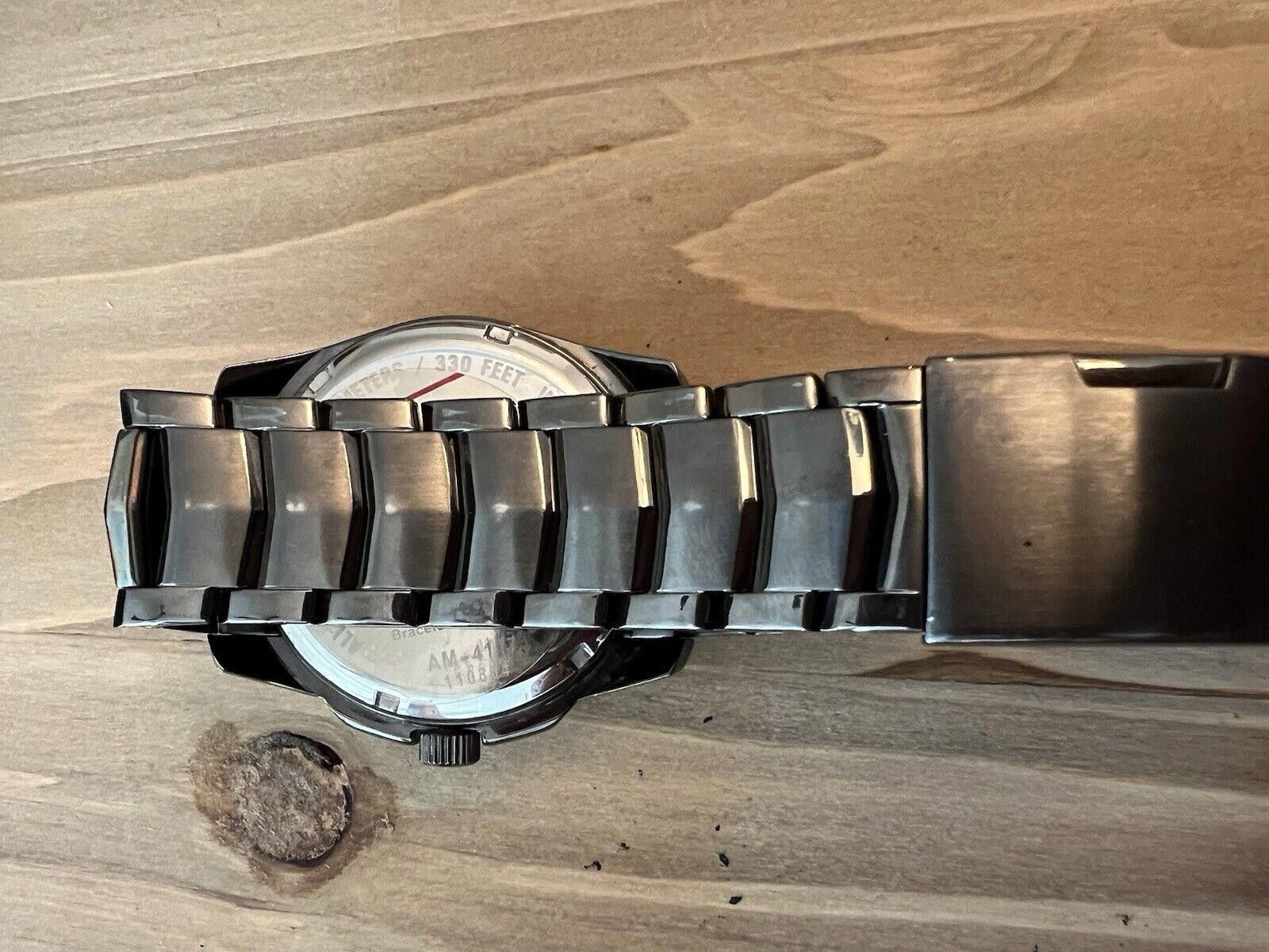 Fossil Fossil Blue Am-4117 Dark Gray Stainless Steel New Battery Size ONE SIZE - 6 Thumbnail