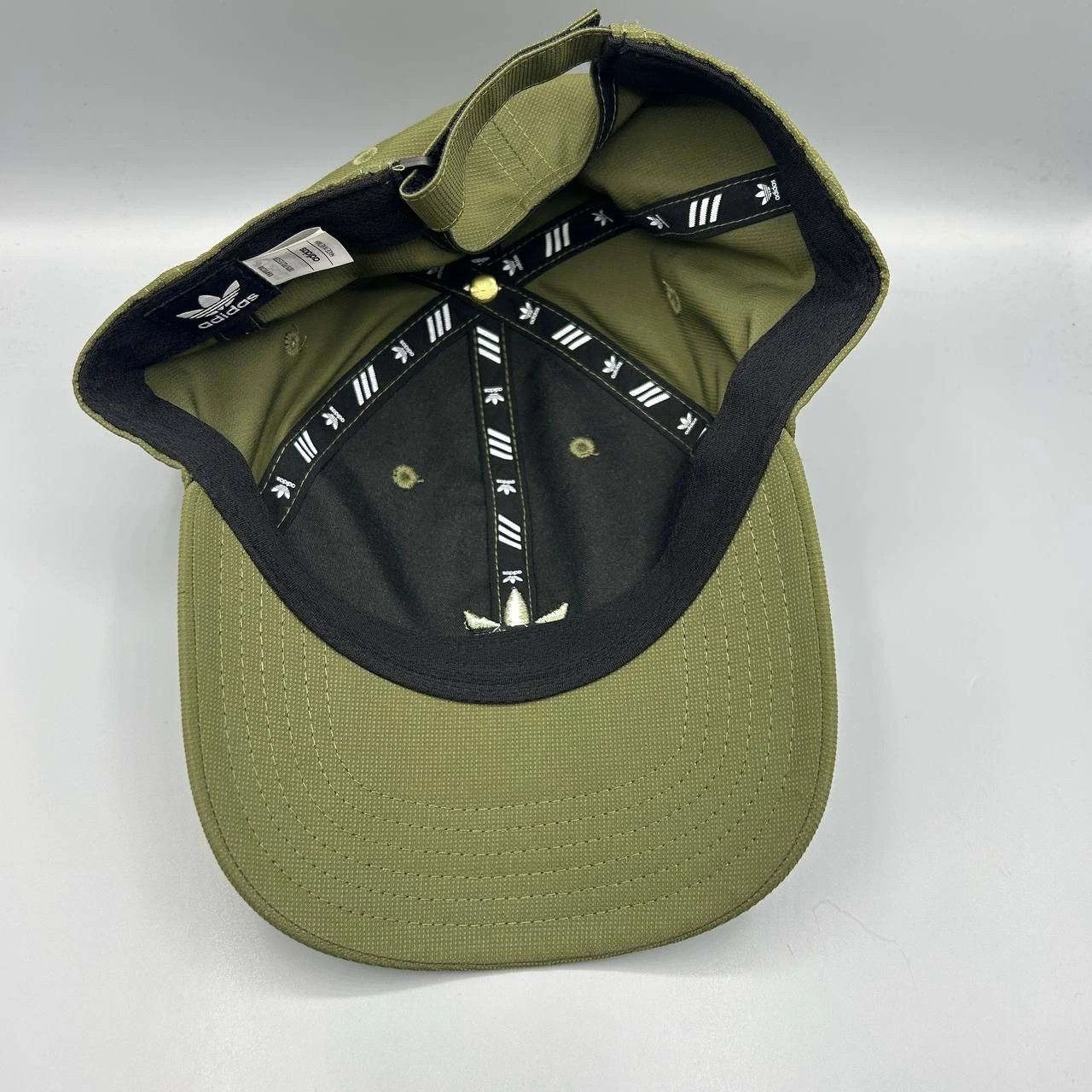 Adidas Adidas Logo Embroidered Hat Men Green Strap Back Cap Size ONE SIZE - 6 Thumbnail