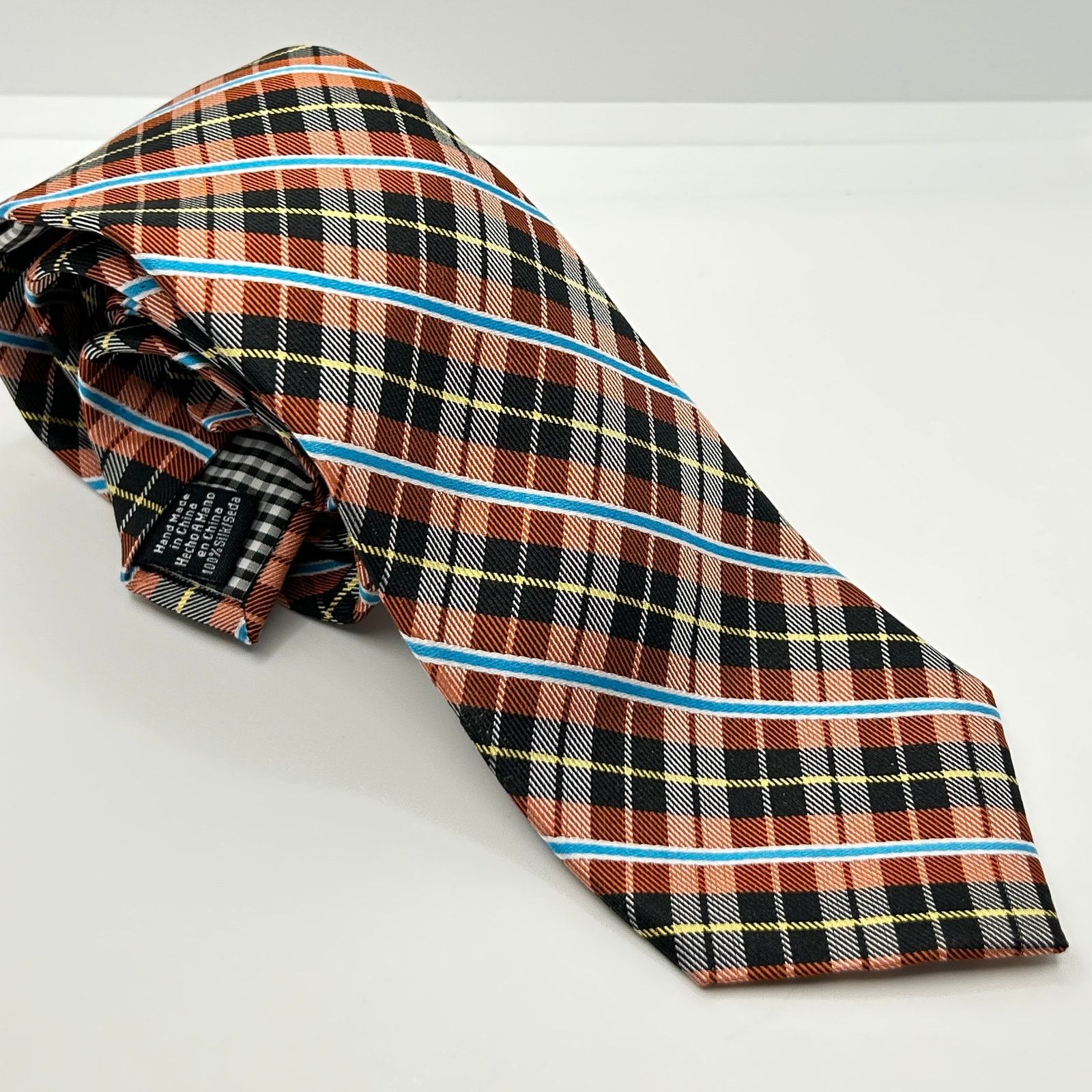 Ben Sherman Ben Sherman Red Black Plaid 100% Silk Mod Skinny Neck Tie Size ONE SIZE - 1 Thumbnail