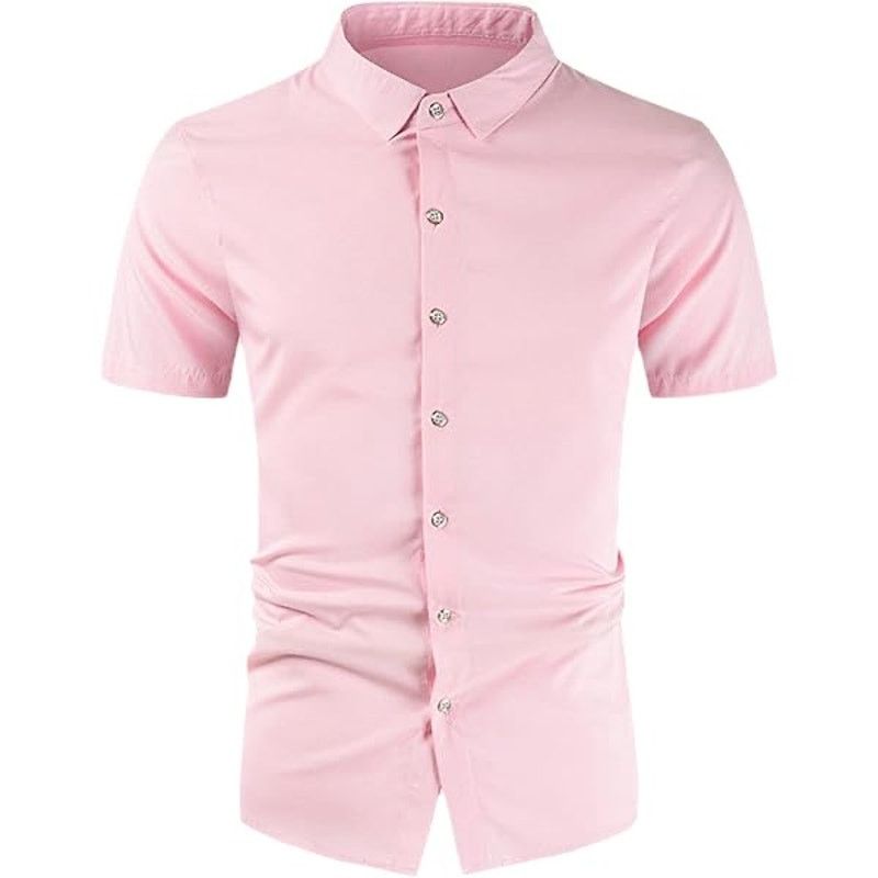 Uru URRU Men's Muscle Dress Shirt Sleeve Casual Button Down Size US XXL / EU 58 / 5 - 2 Thumbnail
