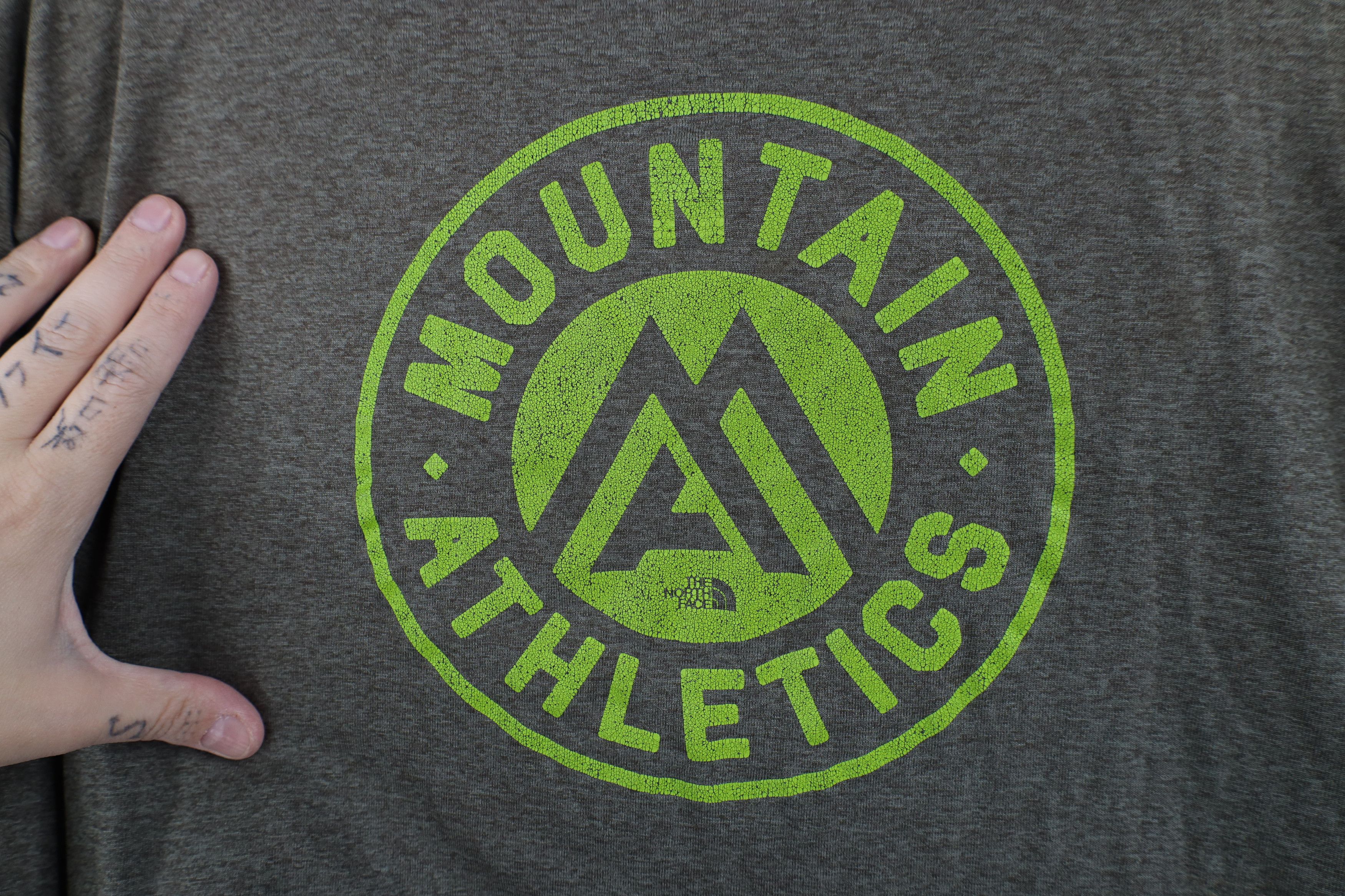 The North Face The North Face Spell Out Short Sleeve T-Shirt Green Gray Size US L / EU 52-54 / 3 - 11 Thumbnail