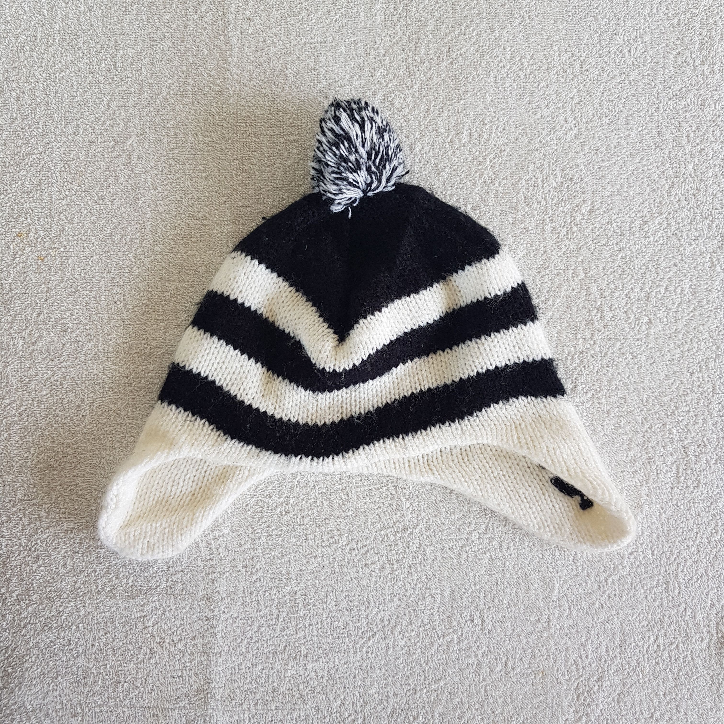 Comme Ca Ism Vintage Japanese Earflap Beanie Ribbed Pom Snow Caps Hats. Size ONE SIZE - 6 Thumbnail