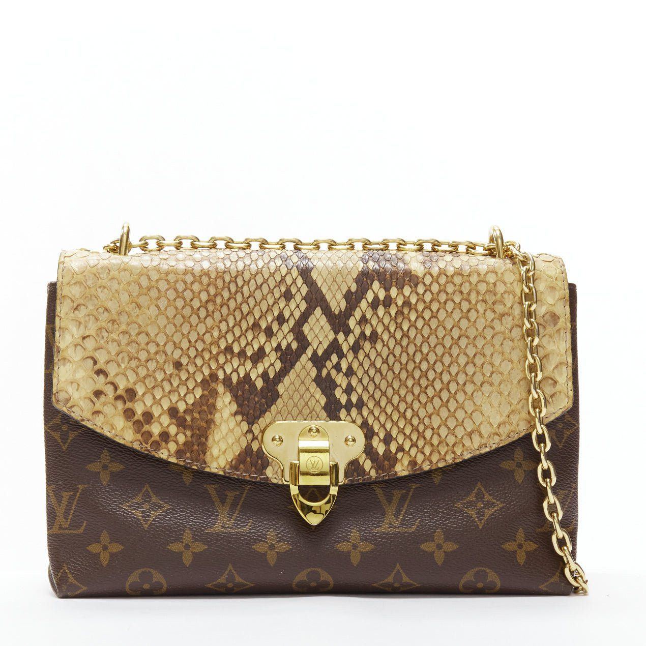 Louis Vuitton LOUIS VUITTON Saint Placide brown monogram scaled leather flap bag Size ONE SIZE - 1 Thumbnail