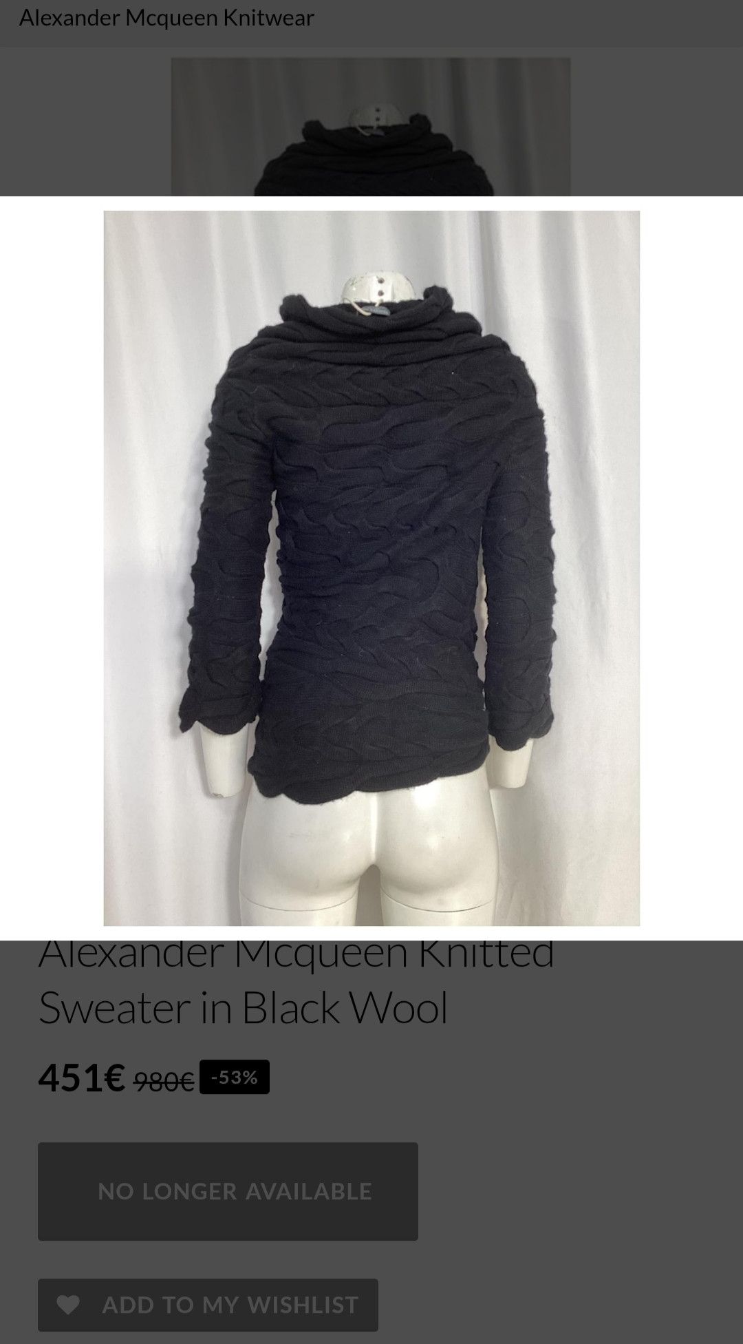 Alexander McQueen Alexander Mcqueen Archive asymmetric knitted sweater Size S / US 4 / IT 40 - 8 Thumbnail
