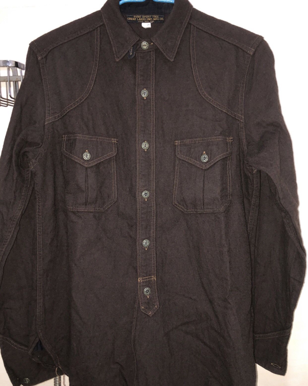 image of Freewheelers Muhland Road Bubo Work Shirt in Brown, Men's (Size Small)