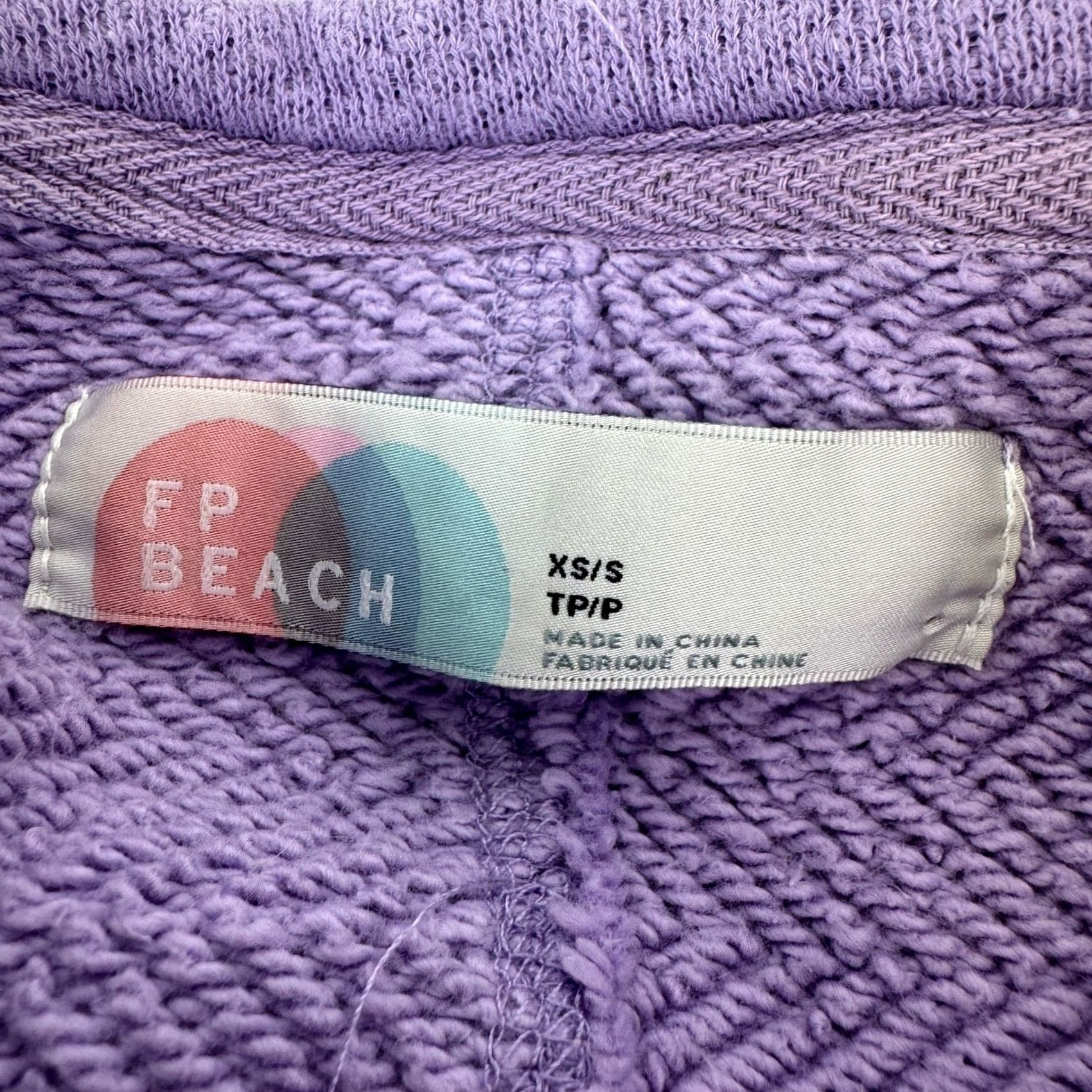 Free People Free People FP Beach Lavender Terry Oversized Pullover Sweatshirt Cover XS Size XS / US 0-2 / IT 36-38 - 3 Thumbnail