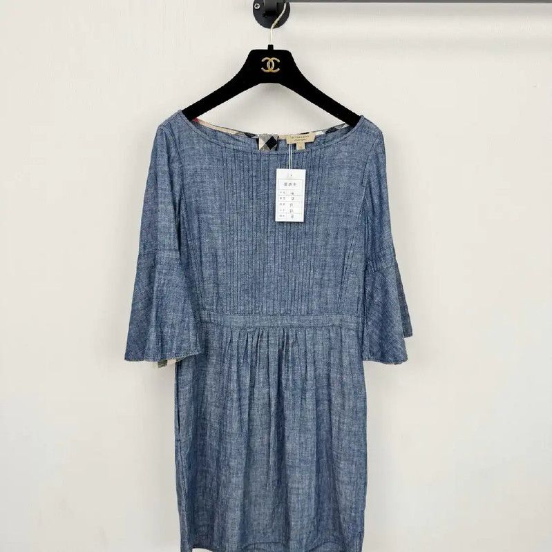 Burberry Burberry Summer Blue Short Sleeve Dress Size XS / US 0-2 / IT 36-38 - 1 Thumbnail