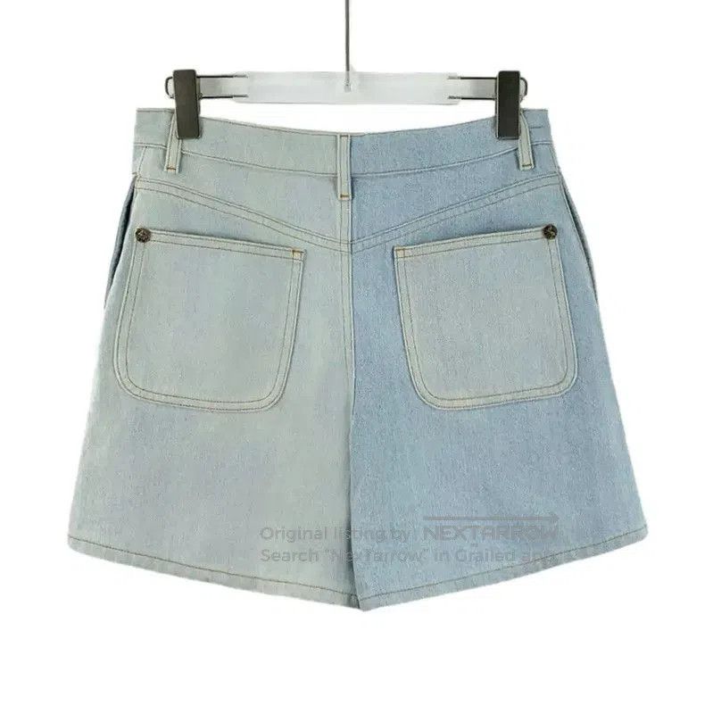 Chanel Chanel Light Blue Cotton Women's Shorts . Size 23" - 2 Thumbnail