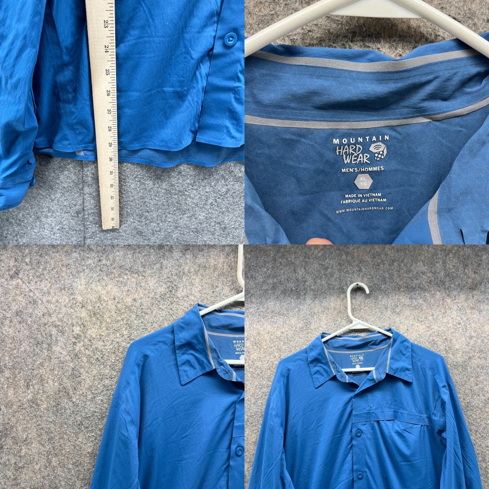 Mountain Hardwear VINTAGE Mountain Hardwear Button-Down Shirt Men XL Blue Knit Stretch All Seasons Size US XL / EU 56 / 4 - 8 Thumbnail