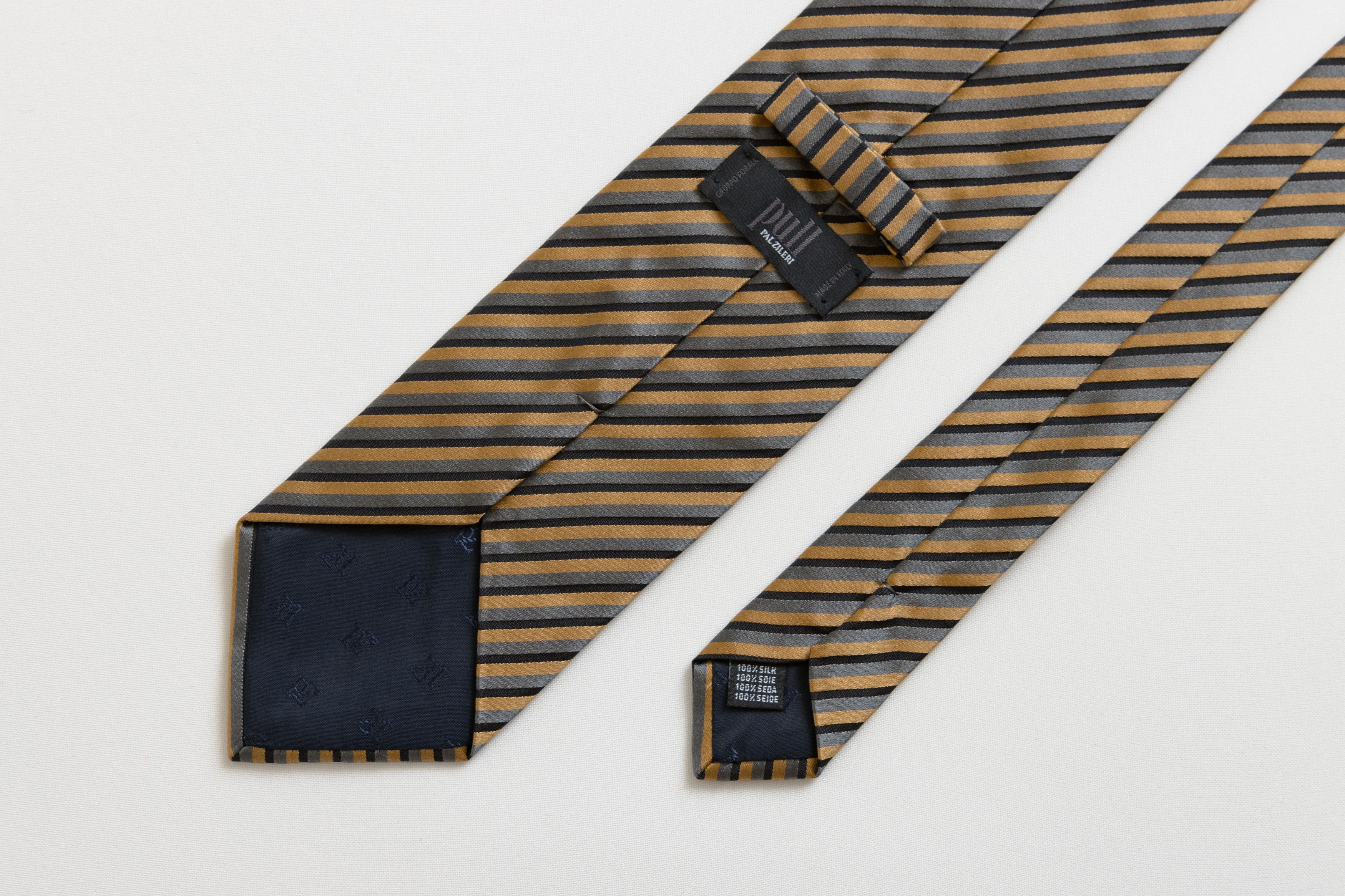 Pal Zileri Pal Zileri Tie striped pattern print necktie silk tie 049 Size ONE SIZE - 5 Thumbnail