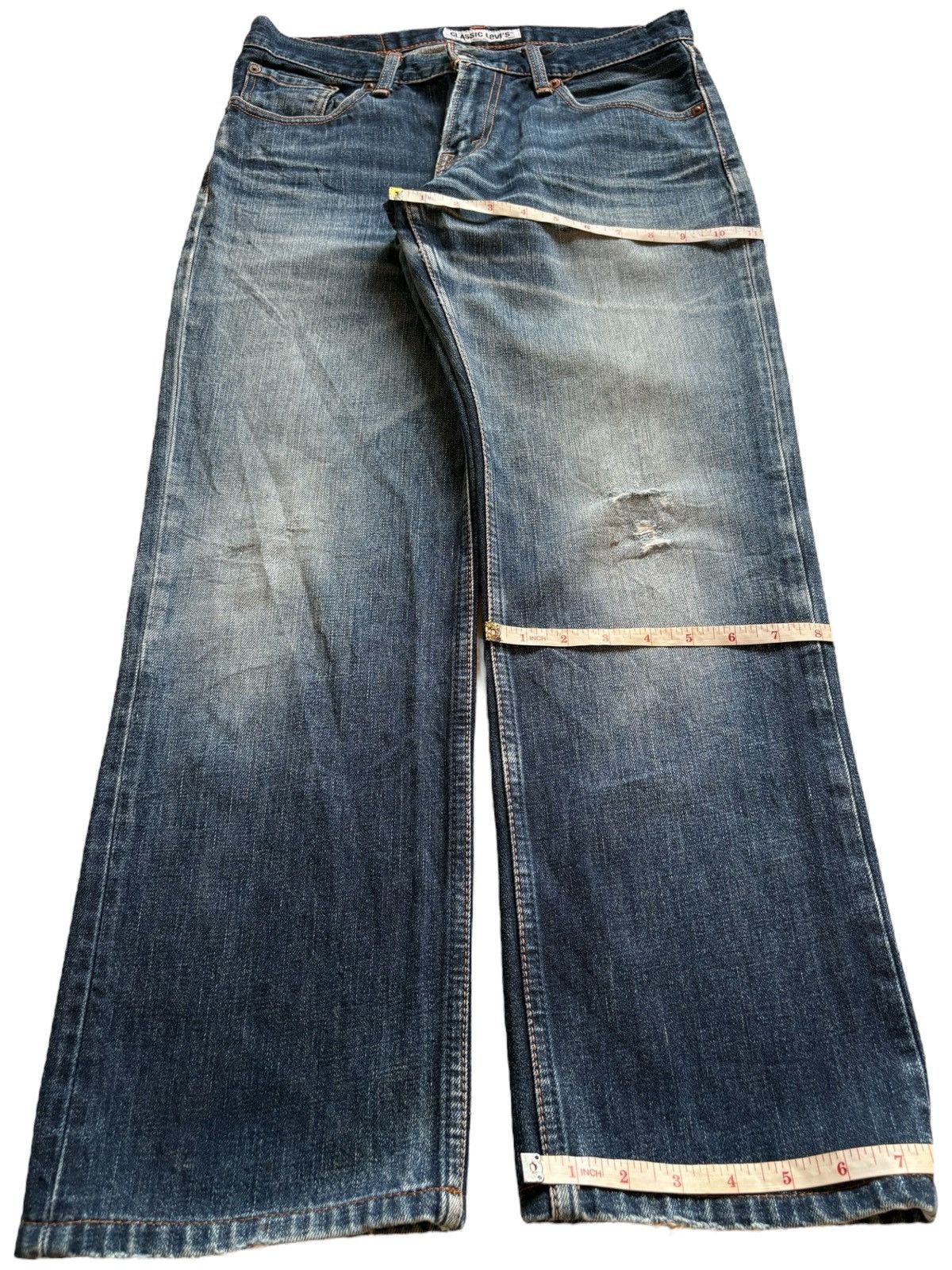 LVC × Levi's × Levi's Vintage Clothing Vintage 90s Levis 502 Faded Mud Wash Distress Rip Loose Jean Size US 30 / EU 46 - 14 Thumbnail