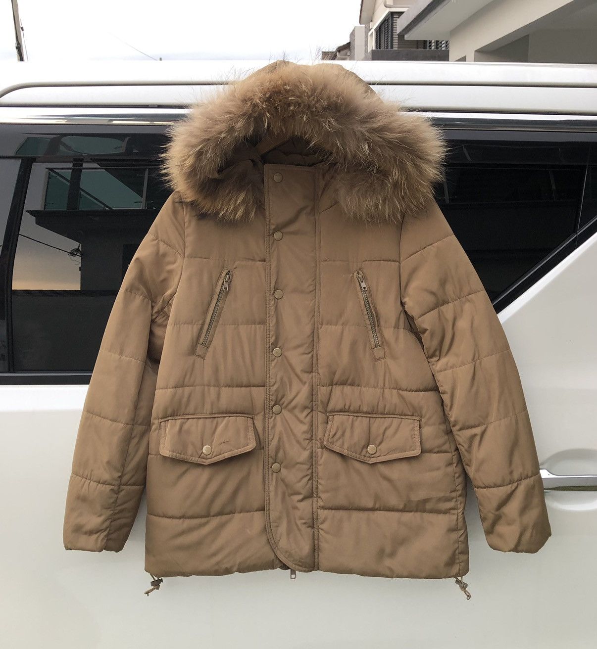 Japanese Brand niko and… Raccoon Fur Puffer Hoodie Jacket Size US M / EU 48-50 / 2 - 2 Thumbnail