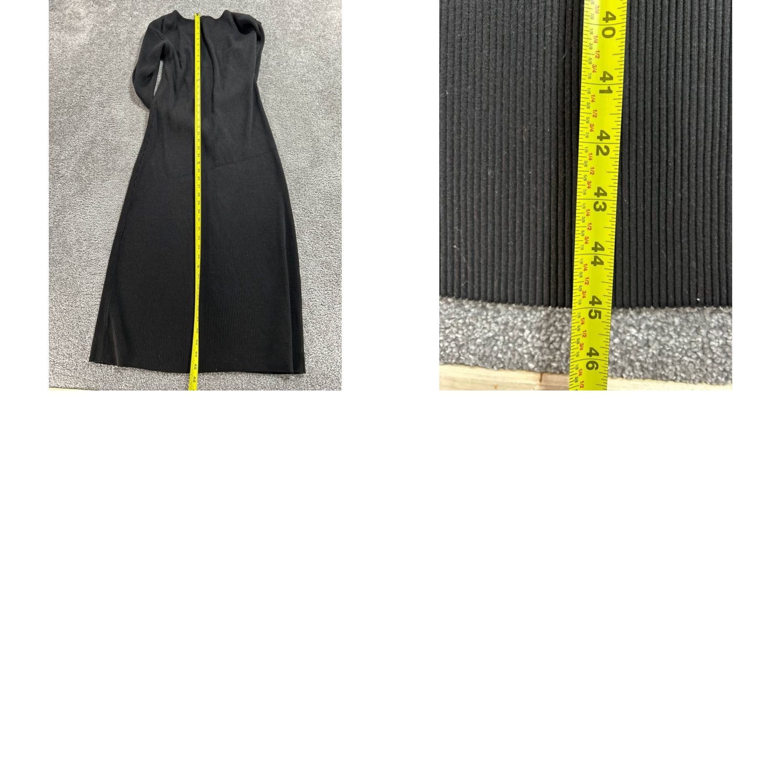Vince Vince Sweater Dress Womens Large Black Cotton Blend Midi Dress Size L / US 10 / IT 46 - 9 Thumbnail