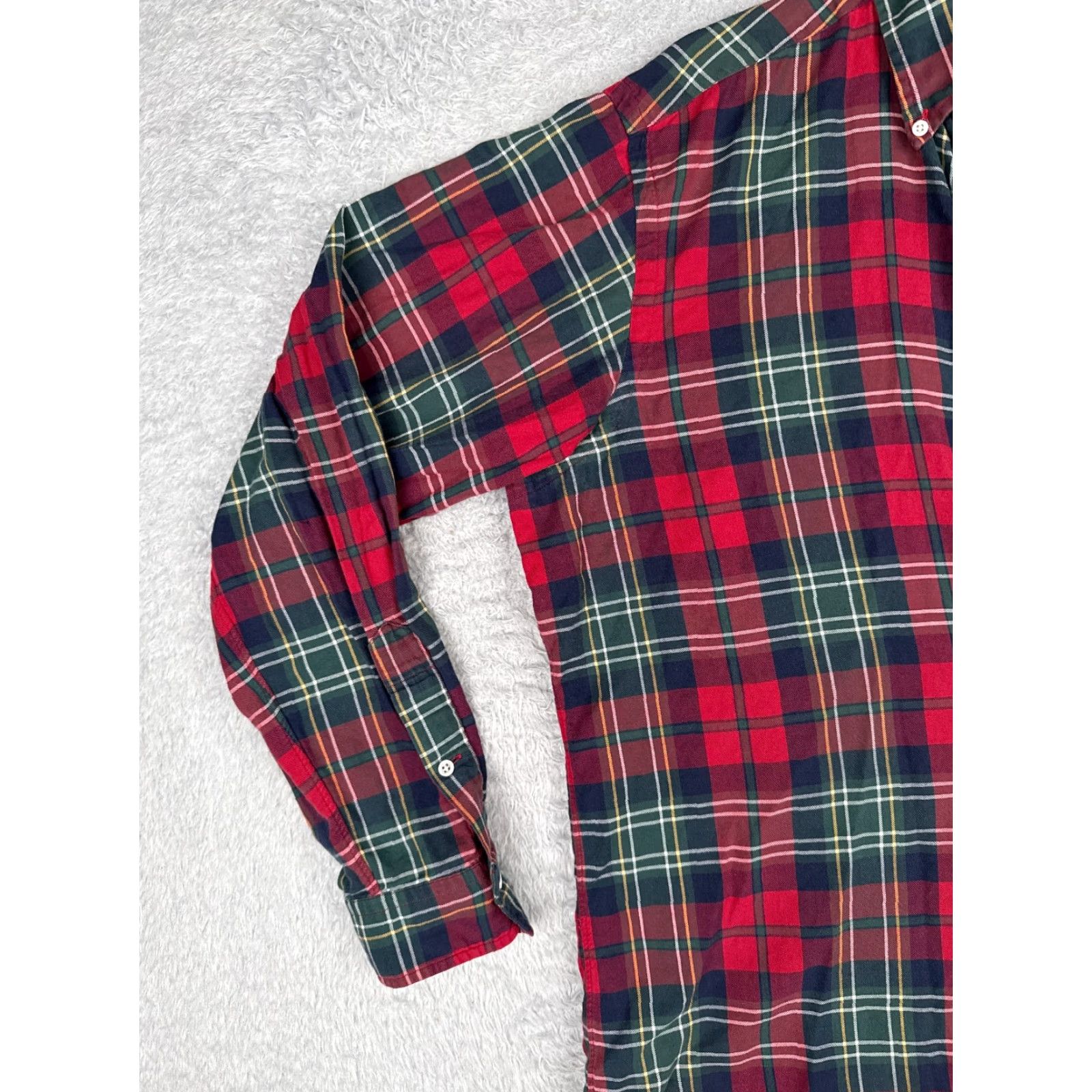 Polo Ralph Lauren Polo Ralph Lauren Shirt Men Large Red Plaid Button-Up Long Sleeve Cotton VINTAGE Size US L / EU 52-54 / 3 - 3 Thumbnail