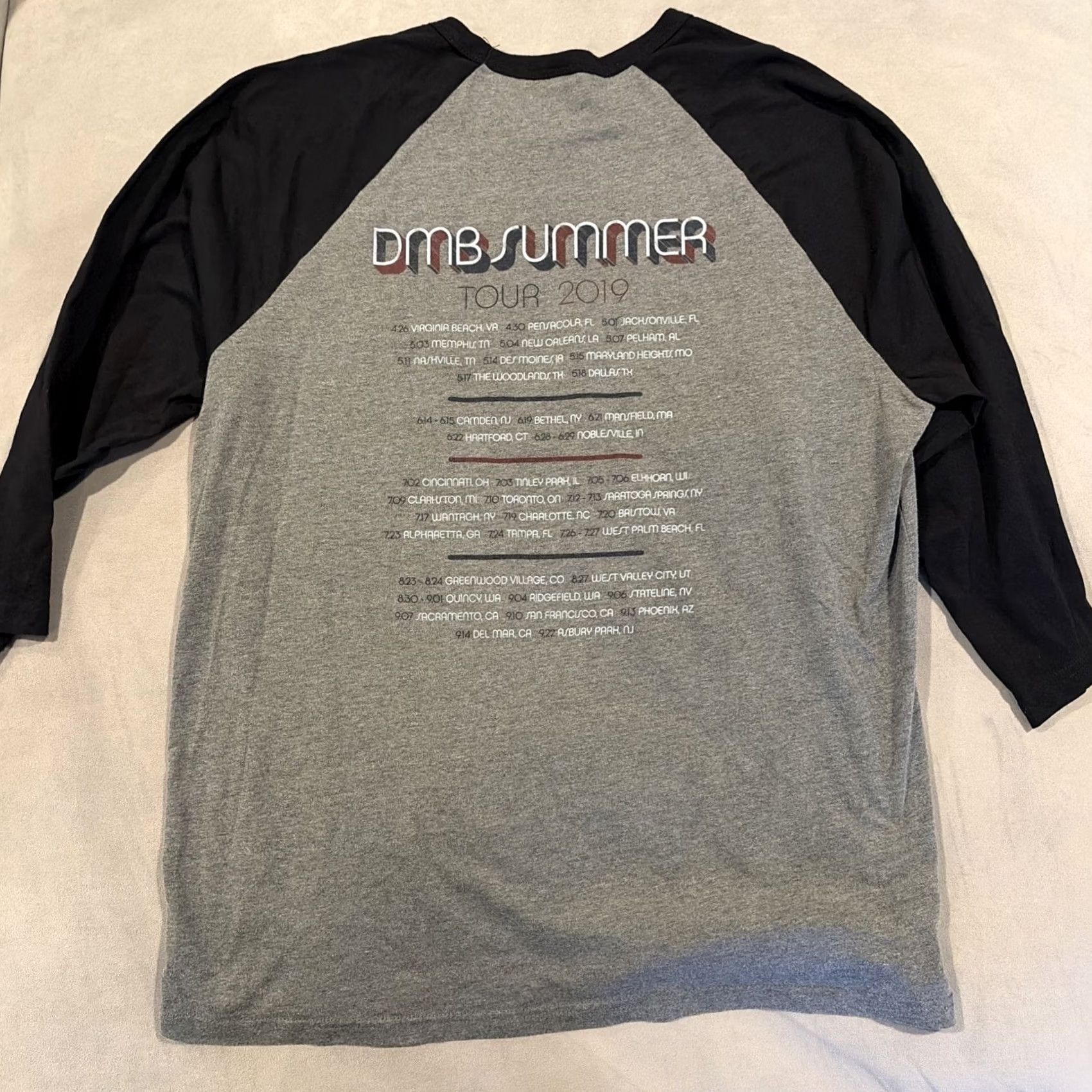 Vintage Dave Matthew’s Band Summer Tour 2019 Baseball T Shirt 3/4 Sleeve Men's XL Size US XL / EU 56 / 4 - 4 Thumbnail