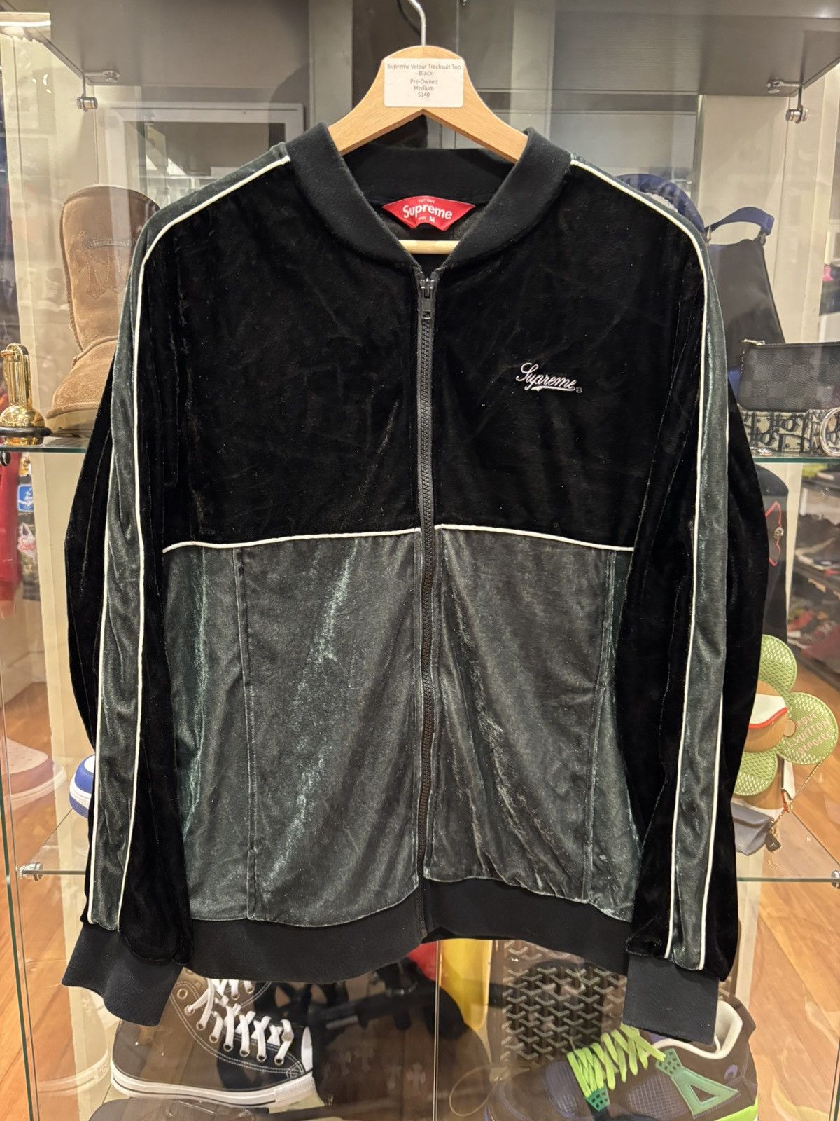 ジャケット・アウター Supreme Crushed Velvet Track Jacket Supreme Crushed Velvet Track Jacket (FW23) - $158