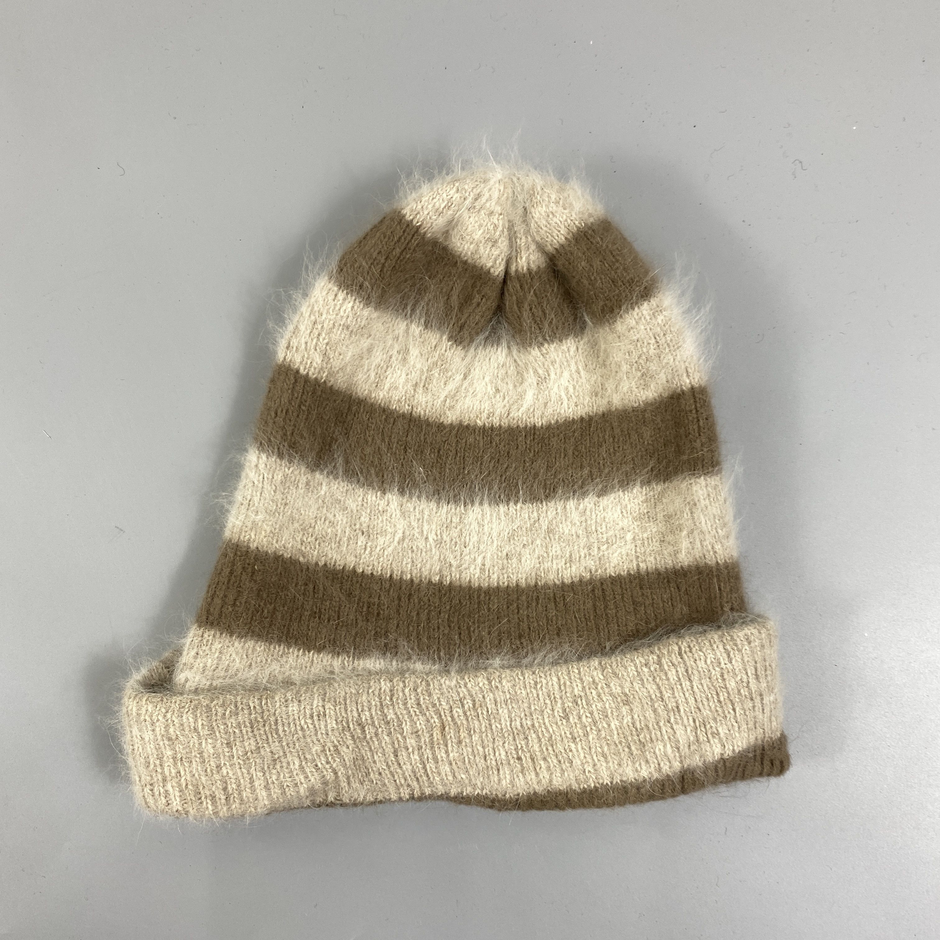 Japanese Brand Stripe Snow Cap Beanie Hat Fur -BN1142 Size ONE SIZE - 7 Thumbnail