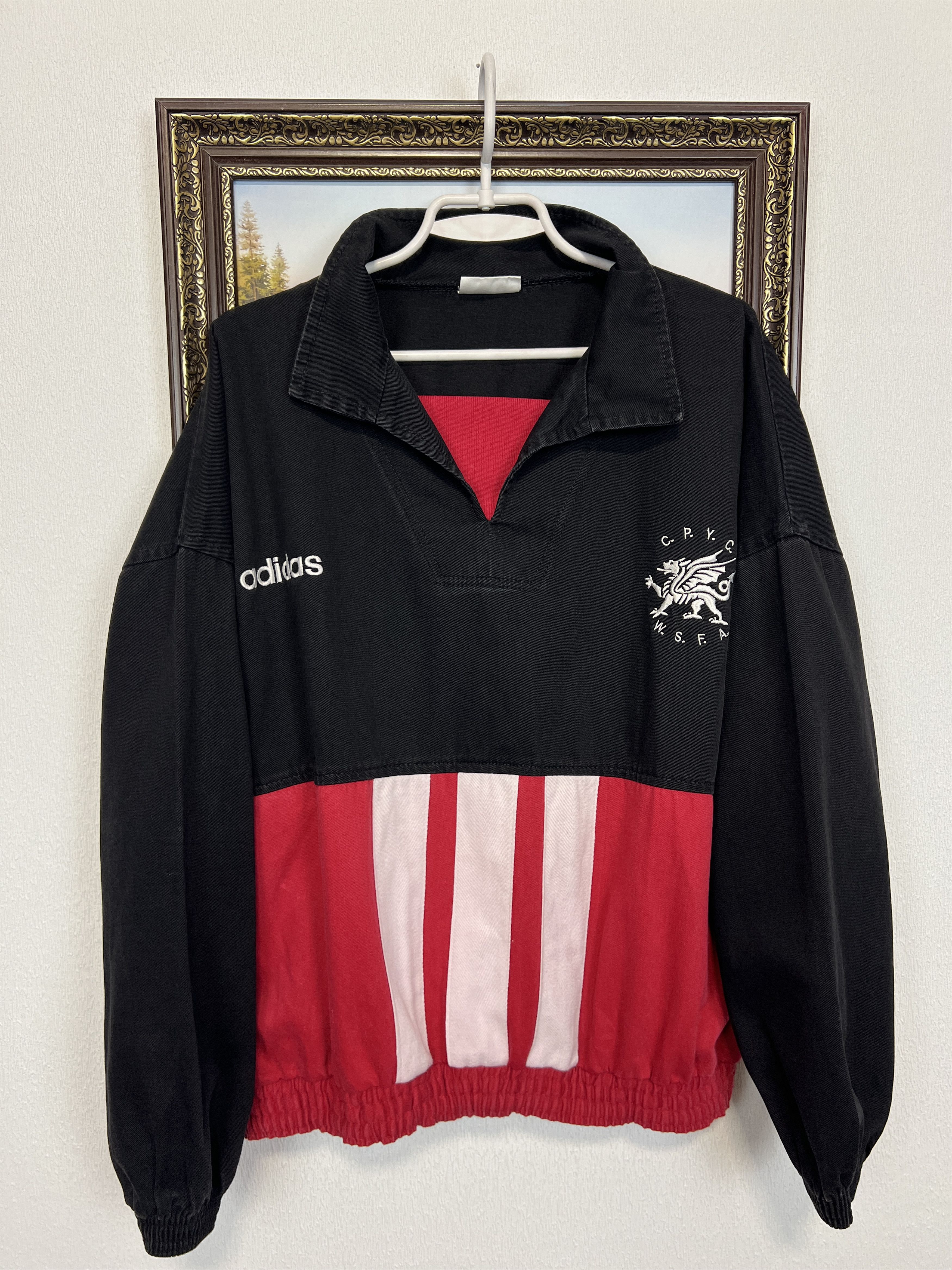 Adidas Vintage Wales National Union Train Jacket Track Top Rare Size US L / EU 52-54 / 3 - 1 Thumbnail