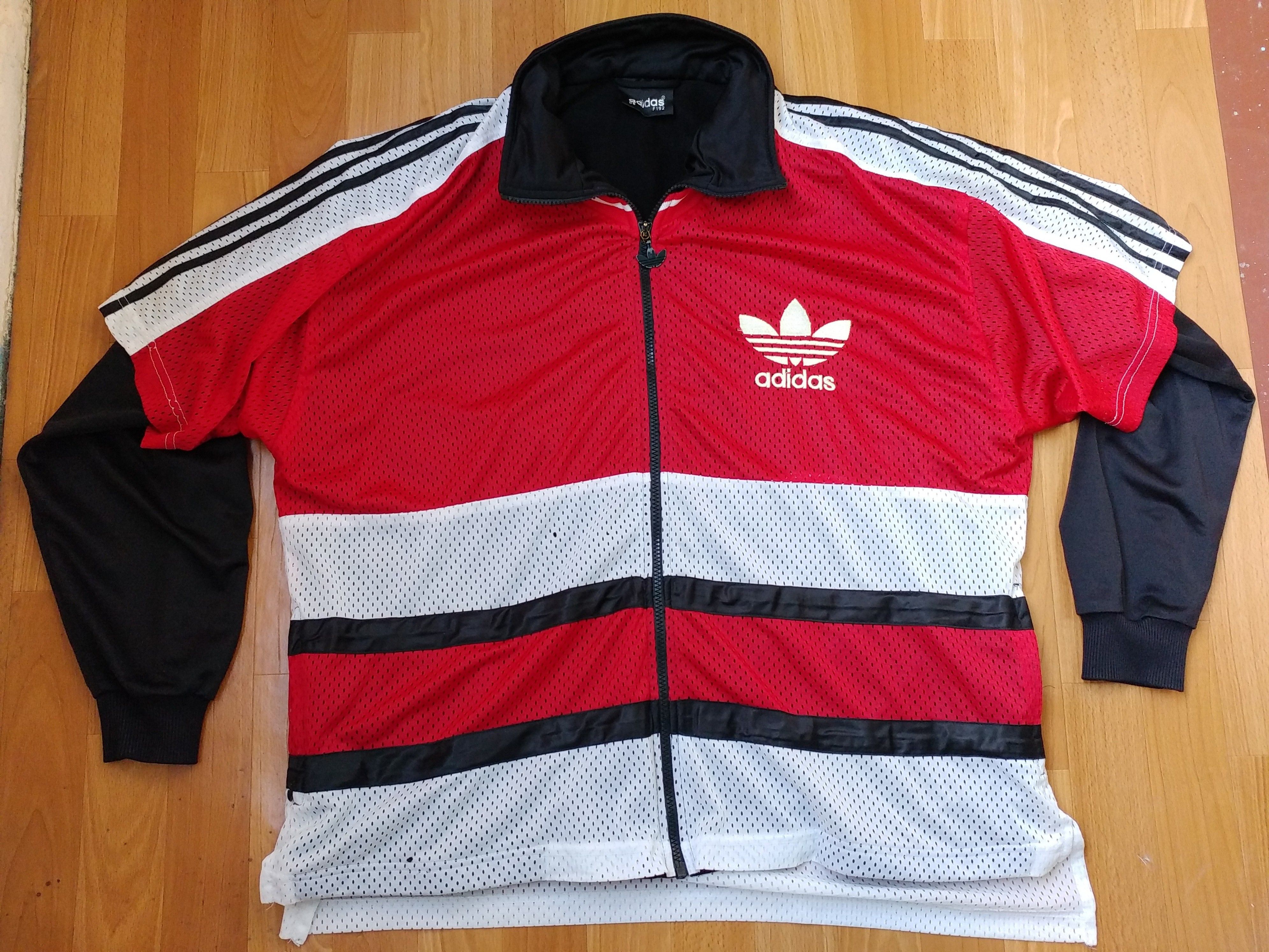 Adidas × Vintage ADIDAS jacket, vintage track top 90s hip hop Run DMC size L Size US L / EU 52-54 / 3 - 2 Thumbnail