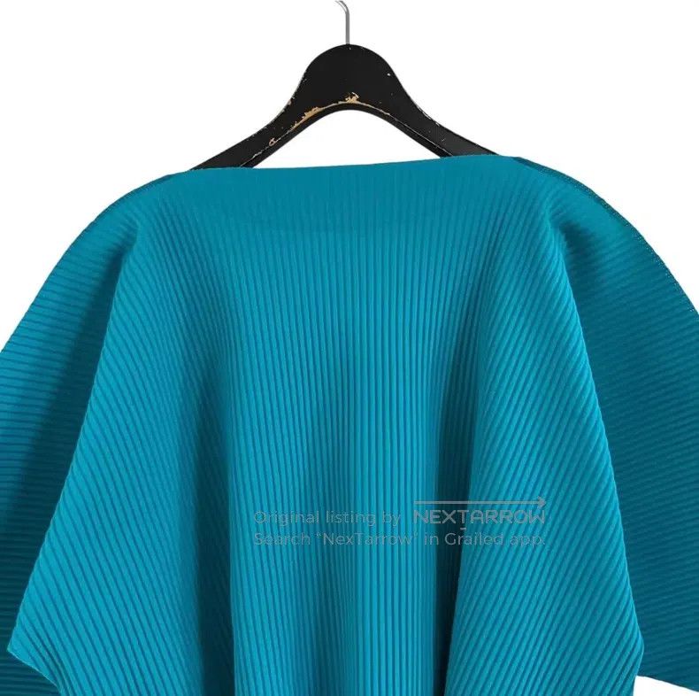 Issey Miyake Issey Miyake SIZE:one size Blue Short Sleeve Top Size XXS / US 00 / IT 34 - 4 Thumbnail