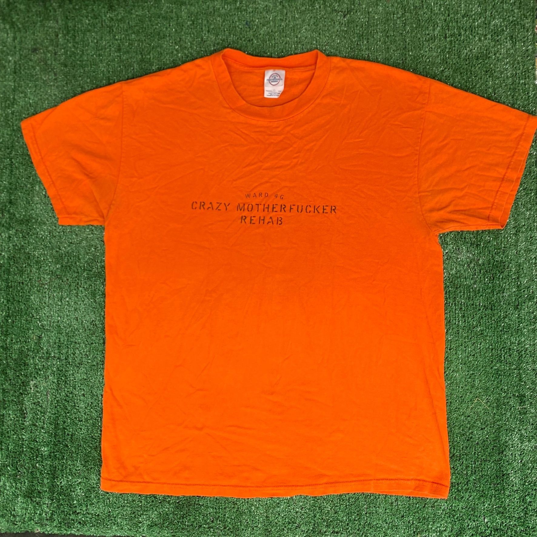 Delta Vintage Y2K Crazy Humor Shirt Insane Rehab Funny Punk Tee Size US L / EU 52-54 / 3 - 1 Thumbnail