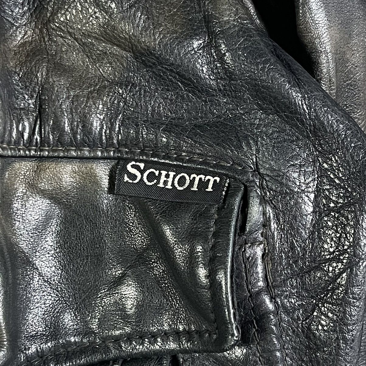 Schott Vintage 60s Schott A2 Bomber Leather Punk Motocycle Jacket Size US L / EU 52-54 / 3 - 12 Thumbnail