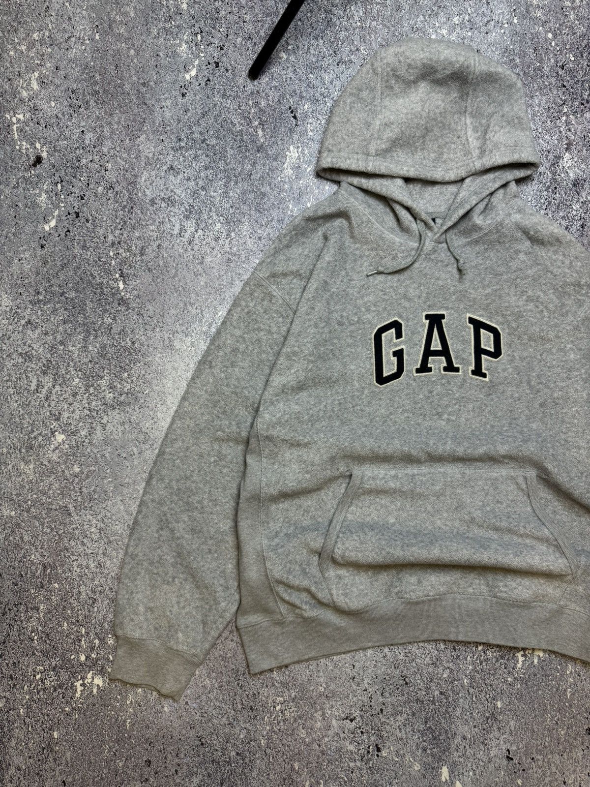 Gap × Vintage 💥CRAZY GAP FLEECE HOODIE YEEZY STYLE BIG LOGO Size US XL / EU 56 / 4 - 4 Thumbnail